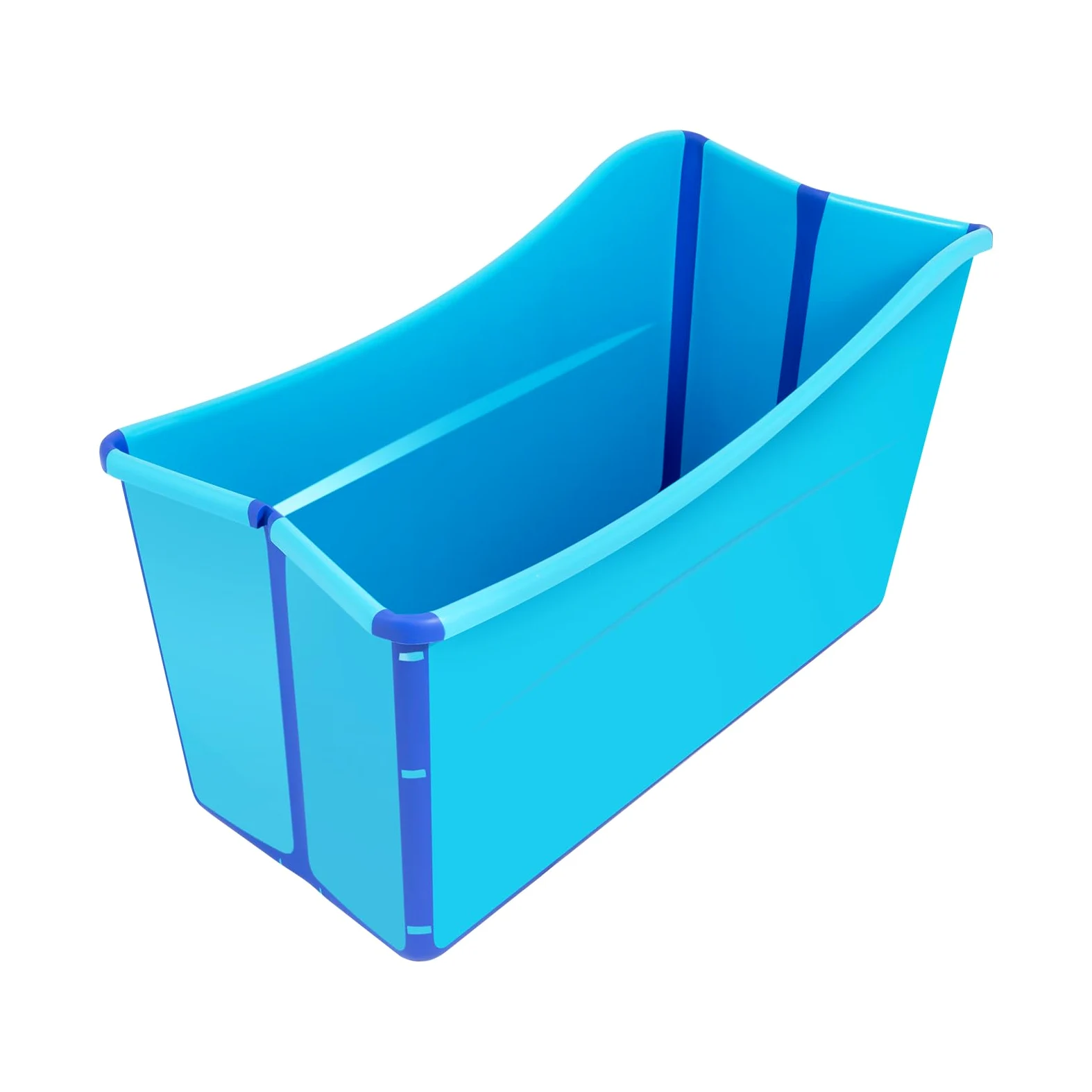Vasca da bagno pieghevole per adulti, vasca da bagno mobile pieghevole, costruzione leggera, robusta, facile da riporre, grande vasca da bagno per la doccia SPA, blu