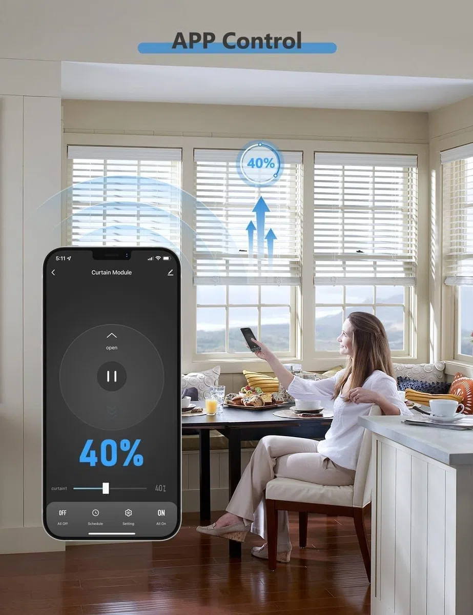 [Funzione Percentuale]Interruttore Tapparelle WiFi, Modulo Comando Smart per Tapparelle Elettriche, Controllo App Smart Life, Comando Vocale (10)
