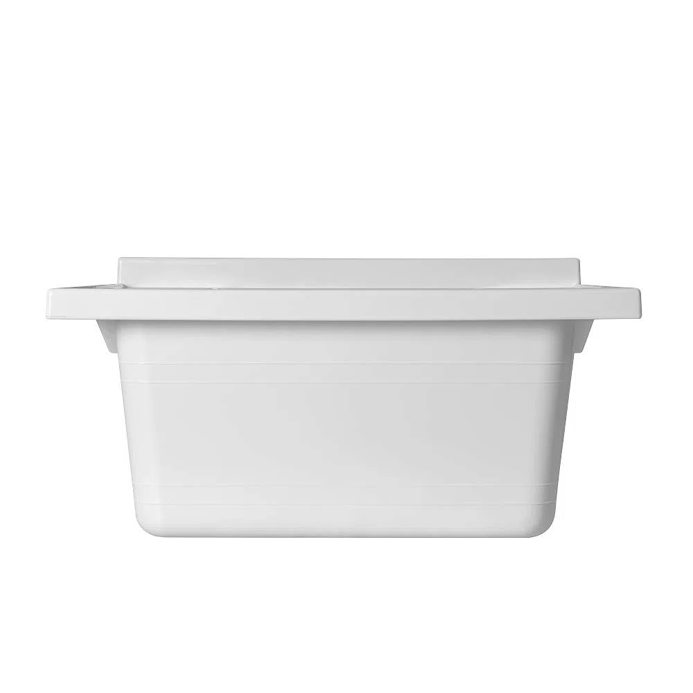 Lavatoio-Lavapanni in Resina, Bianco, 45x50-45x60-50x50-60x50-60x60, Ideale per Installazione su Mobile o Piano da appoggio (60x50)