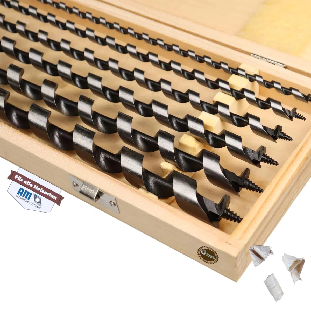 Set di punte per trapano a serpentina Ø6-18 x 460mm | Set di punte per legno 6 pezzi | Punta per legno lunga | Punta per travi