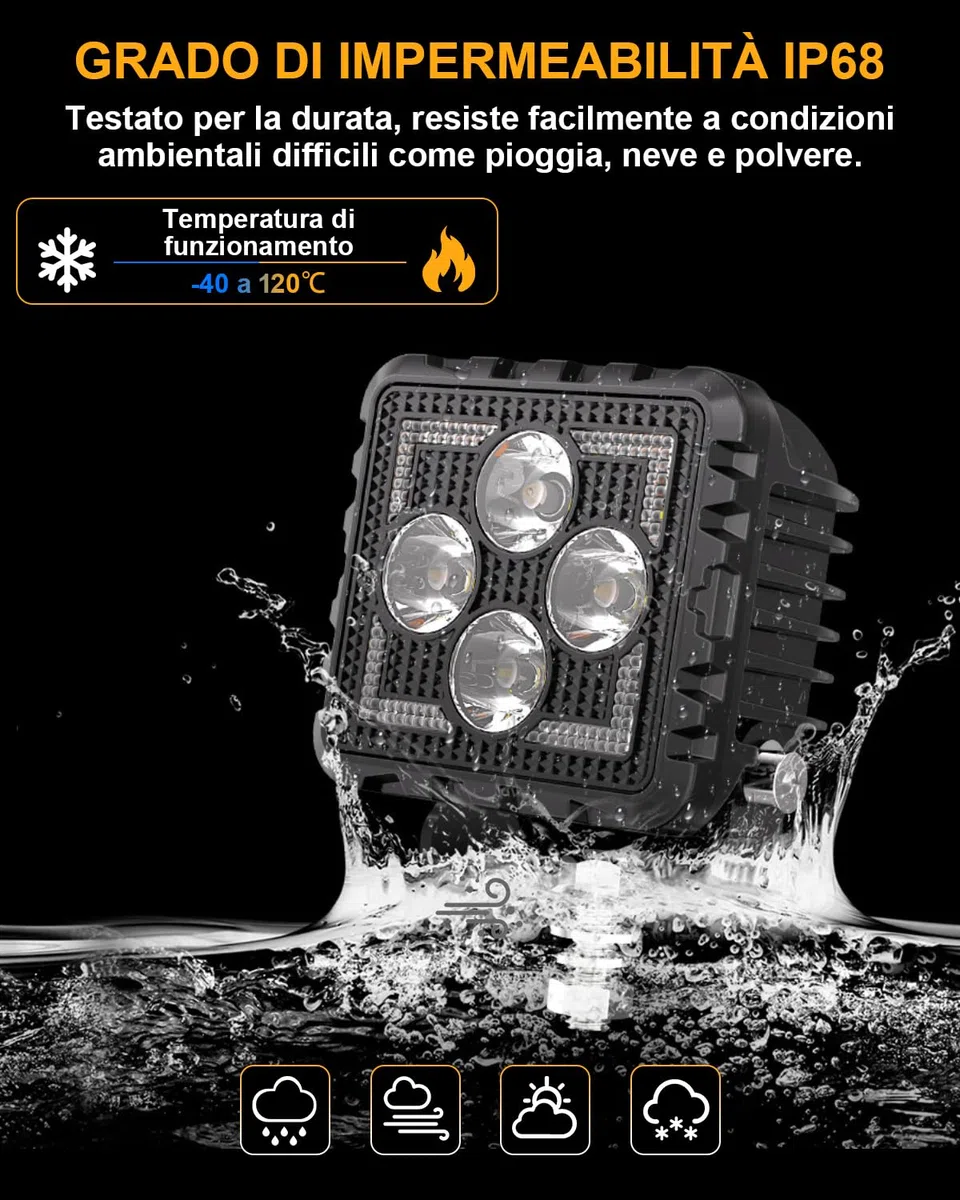 antom 2 Pezzi Fari LED 28000 Lumen 3000K/6500K Fari Aggiuntivi 12V 24V IP68 Con Chip LED Di Alta Qualità Per SUV, UTV, Escavatori, Trattori, ATV Fuoristrada.