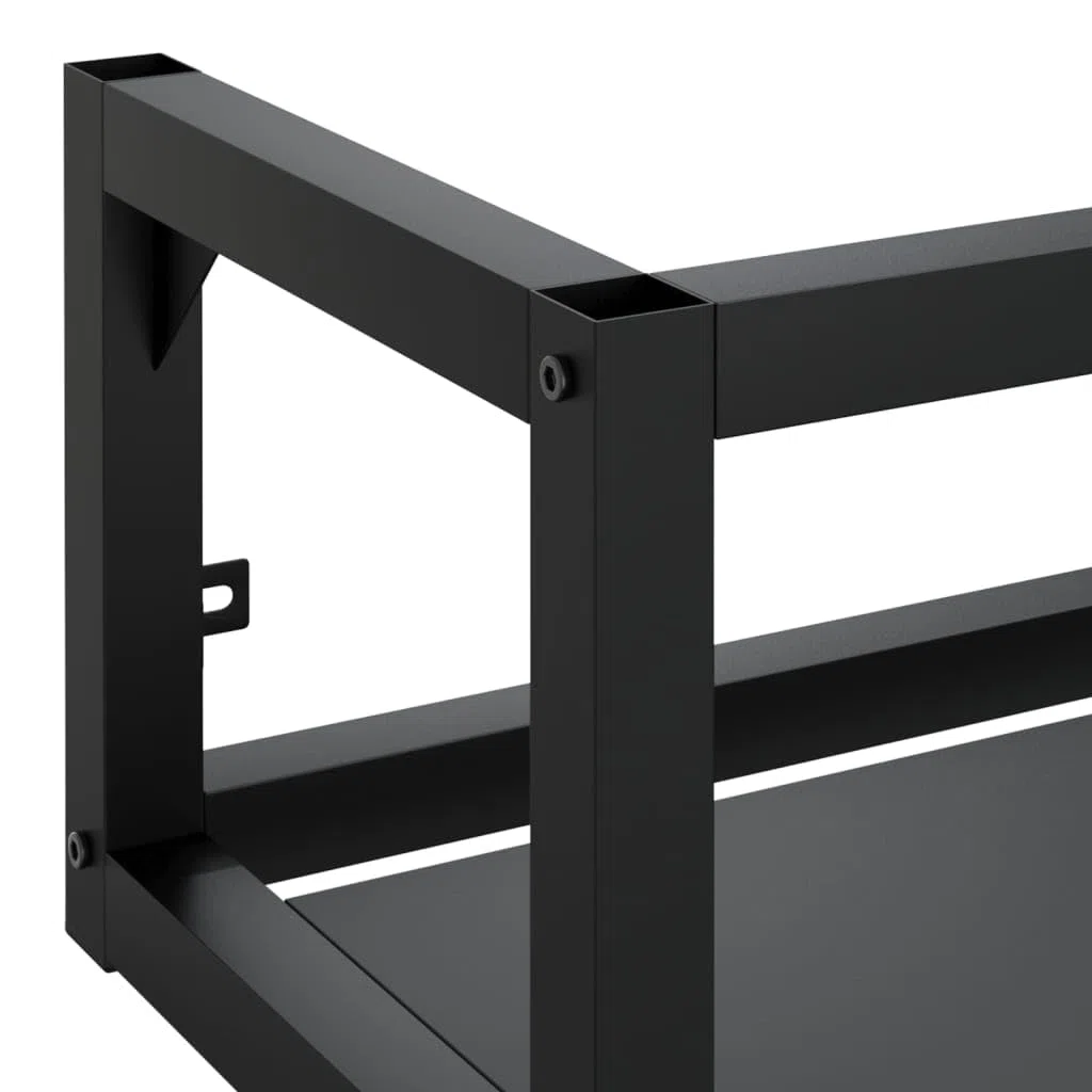 vidaXL Struttura per Lavabo a Parete Nera 40x38x31 cm in Ferro