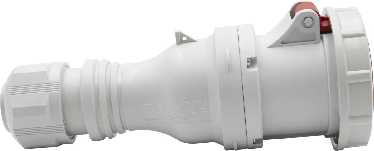 Brennenstuhl Presa Elettrica Industriale CEE a 5 Poli per Uso Esterno, Presa CEE 400V/63A con Coperchio, Connessione Avvitabile, Utilizzo all’Aperto, Cantieri, Industria, Campeggio, IP67, 63A
