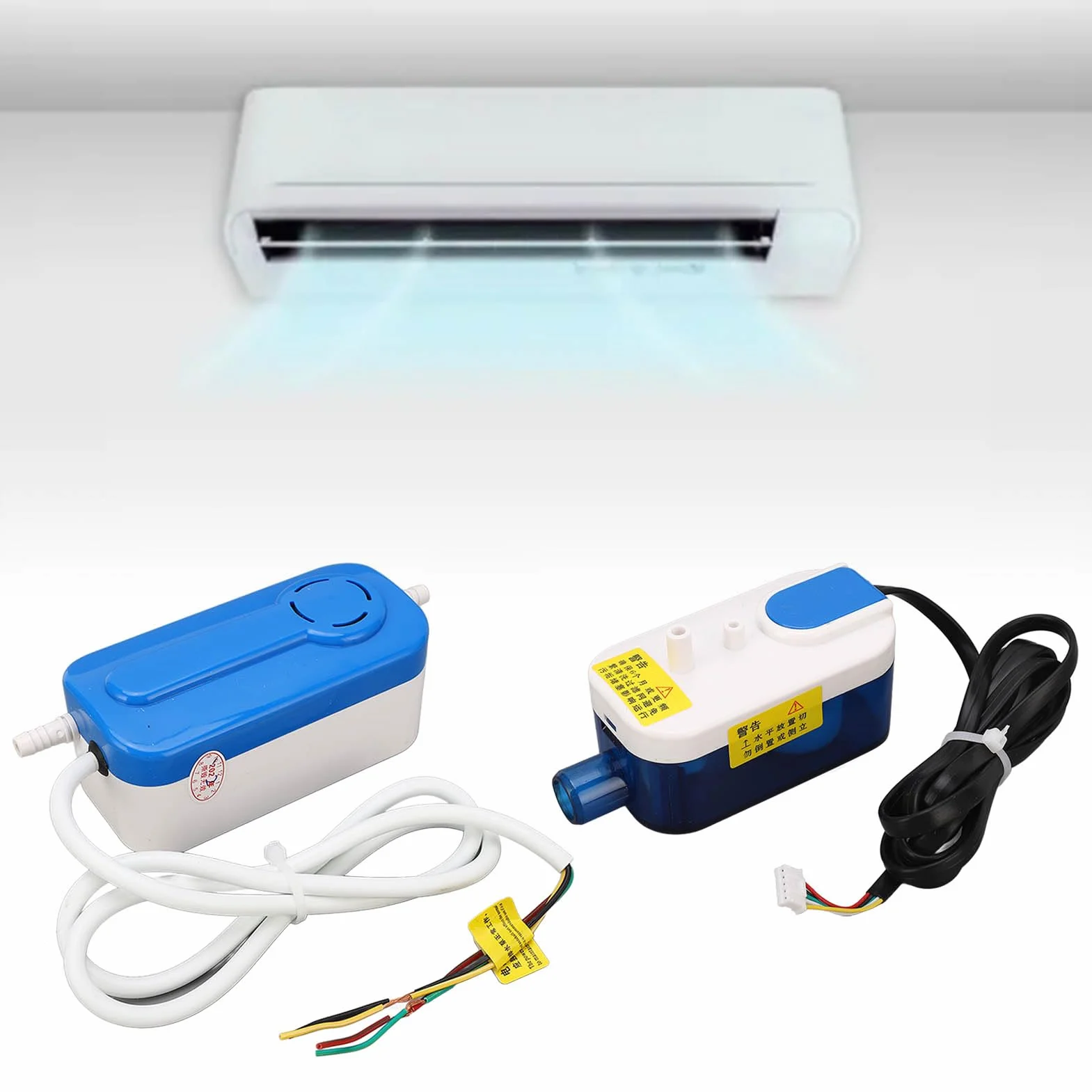 Pompa per Condensa HAVC, Pompa Silenziosa per Rimozione Condensa CA, Pompa di Scarico Condensa Automatica Mini Split per Condizionatore D'aria 1‑2 HP, Forno, Deumidificatore