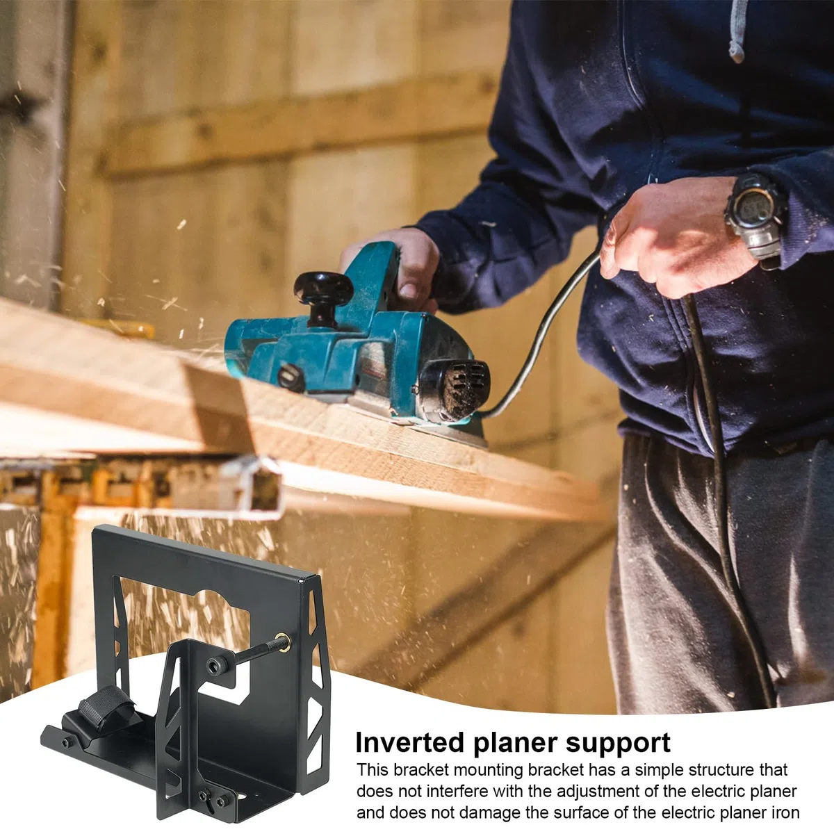 Supporto Piallatrici Elettriche | Assistente Portatile Acciaio Per Lavoro Legno - Supporto Invertito per Pialla Elettrica | per Falegnameria Costruzione Ristrutturazione