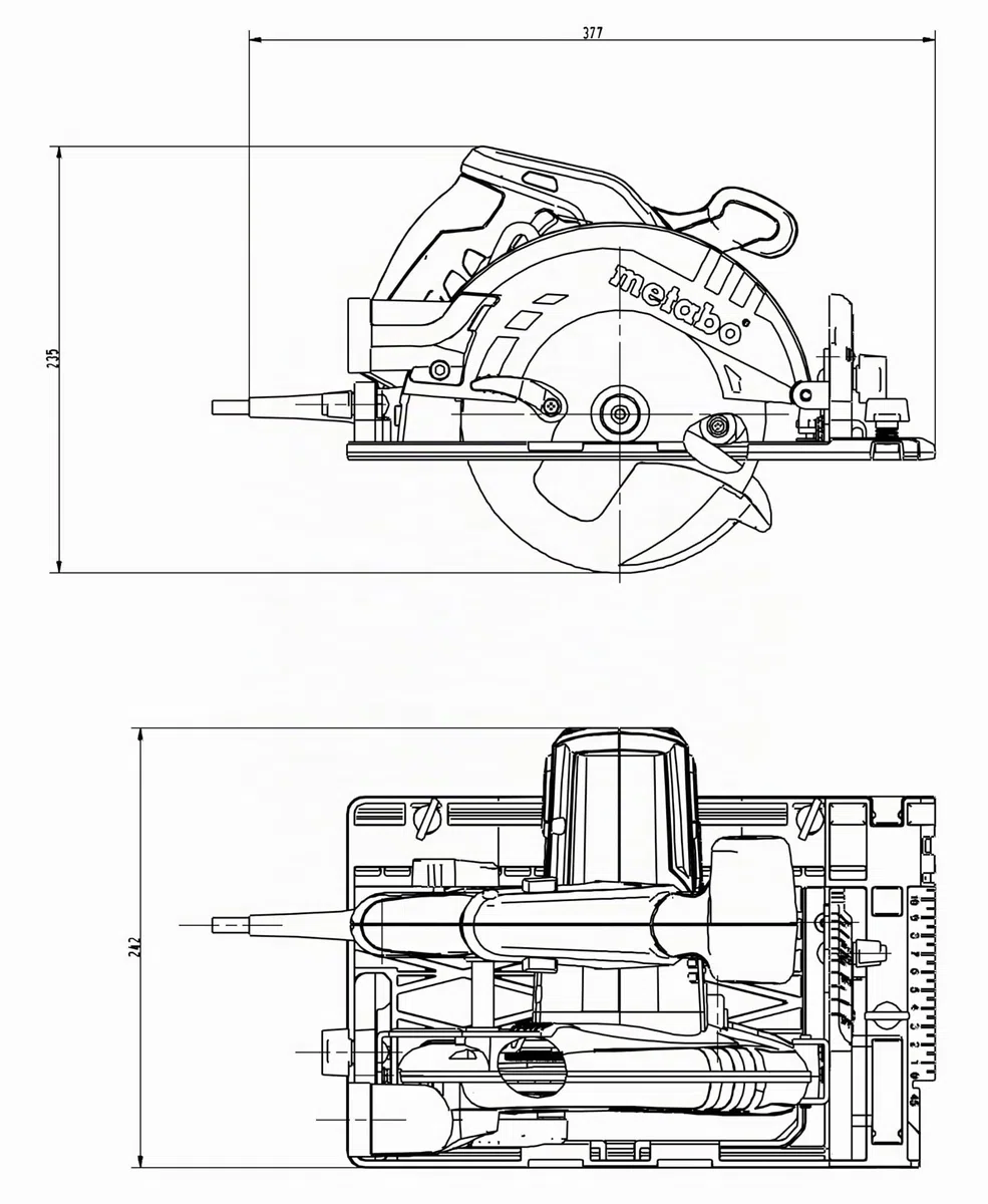Metabo KS 55 FS - (briefcase) - sega a mano circolare, disco di 160 millimetri