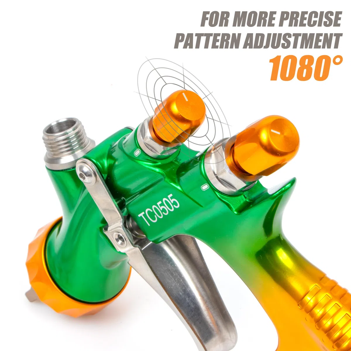 BEETRO HVLP Pistola a Spruzzo ad Aria Compressa Professionale, Ugello da 280-320 mm con Ugello Largo da 1,3/1,4 mm, Capacità di 600 ml, 14 CFM, 29-32 psi