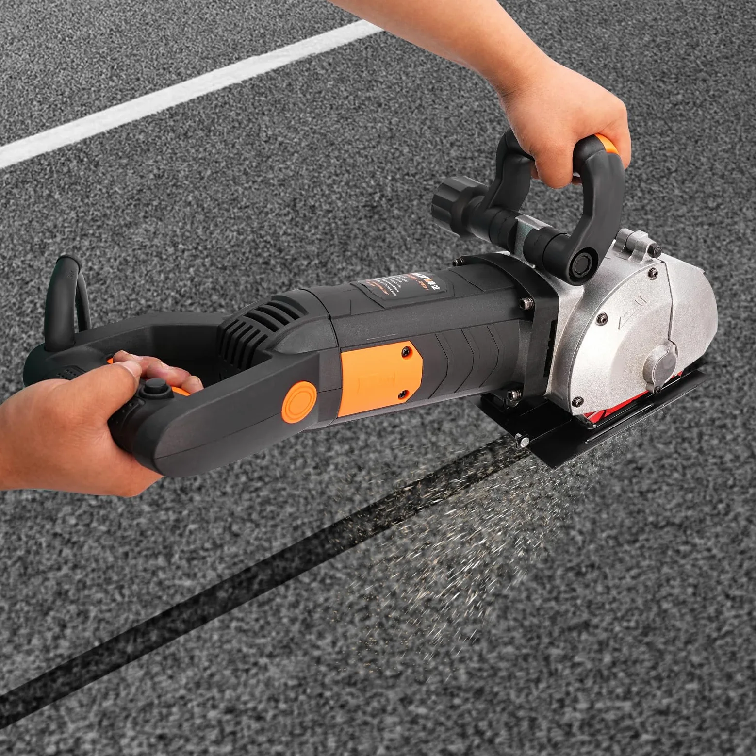 Fresa elettrica per muratura, 4800 W, con 5 lame per sega, fresa a scanalatura, fresatrice a parete in cemento, macchina per il taglio di marmo, granito, cemento