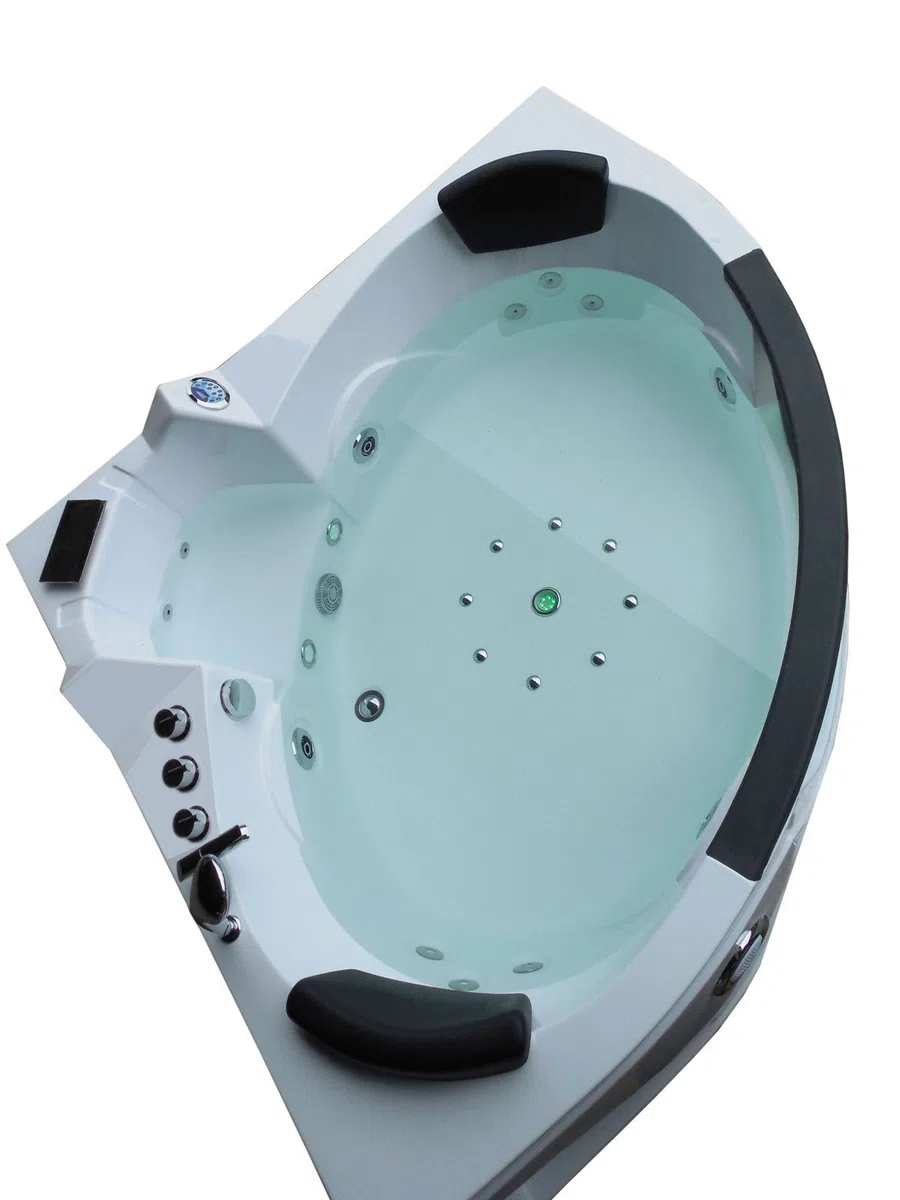VASCA BAGNO IDROMASSAGGIO CROMOTERAPIA SPA DOPPIA POMPA 150 x 150 cm Athena