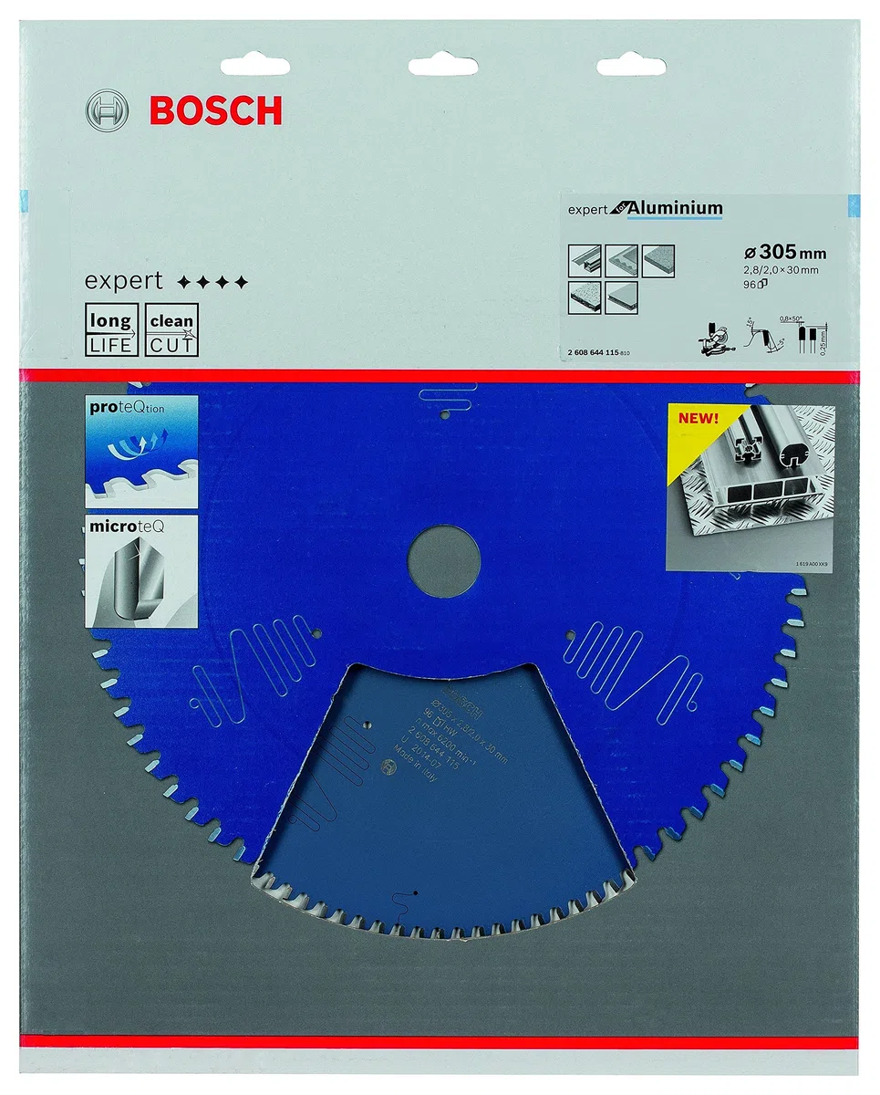 Bosch Professional 0601B28000 GCD 12 JL Troncatrice a Secco + Sega Circolare Esperto Lama 96 Denti Alluminio 305 X 30 2.8