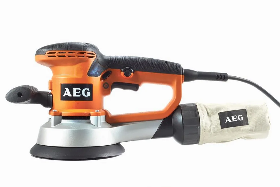 AEG EX150 ES Levigatrice Roto-Orbitale 440 W, Include 3 Dischi Abrasivi (Grana 80), Sacchetto Raccogli-Polvere