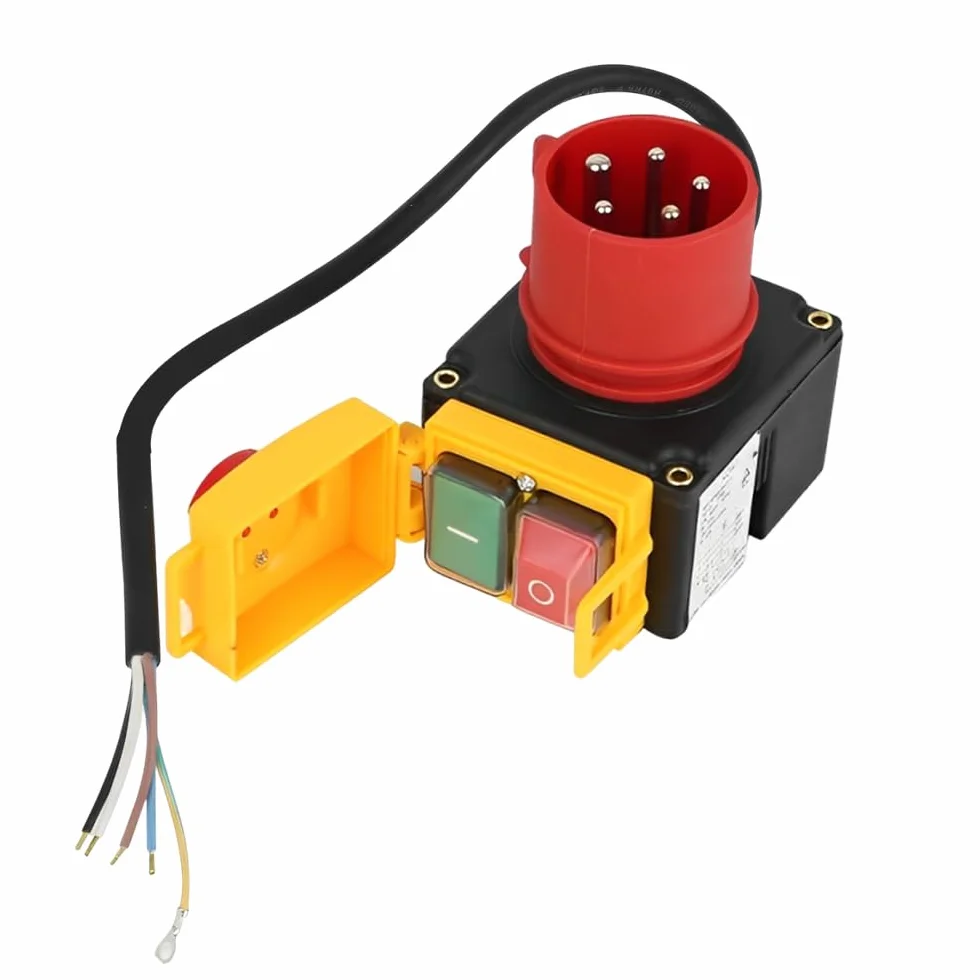 Interruttore Impermeabile 400v, Interruttore di Arresto di Emergenza Trifase con Spina CEE, 400v Interruttore Impermeabile con Spina CEE, Compatibile con KEDU KOA7