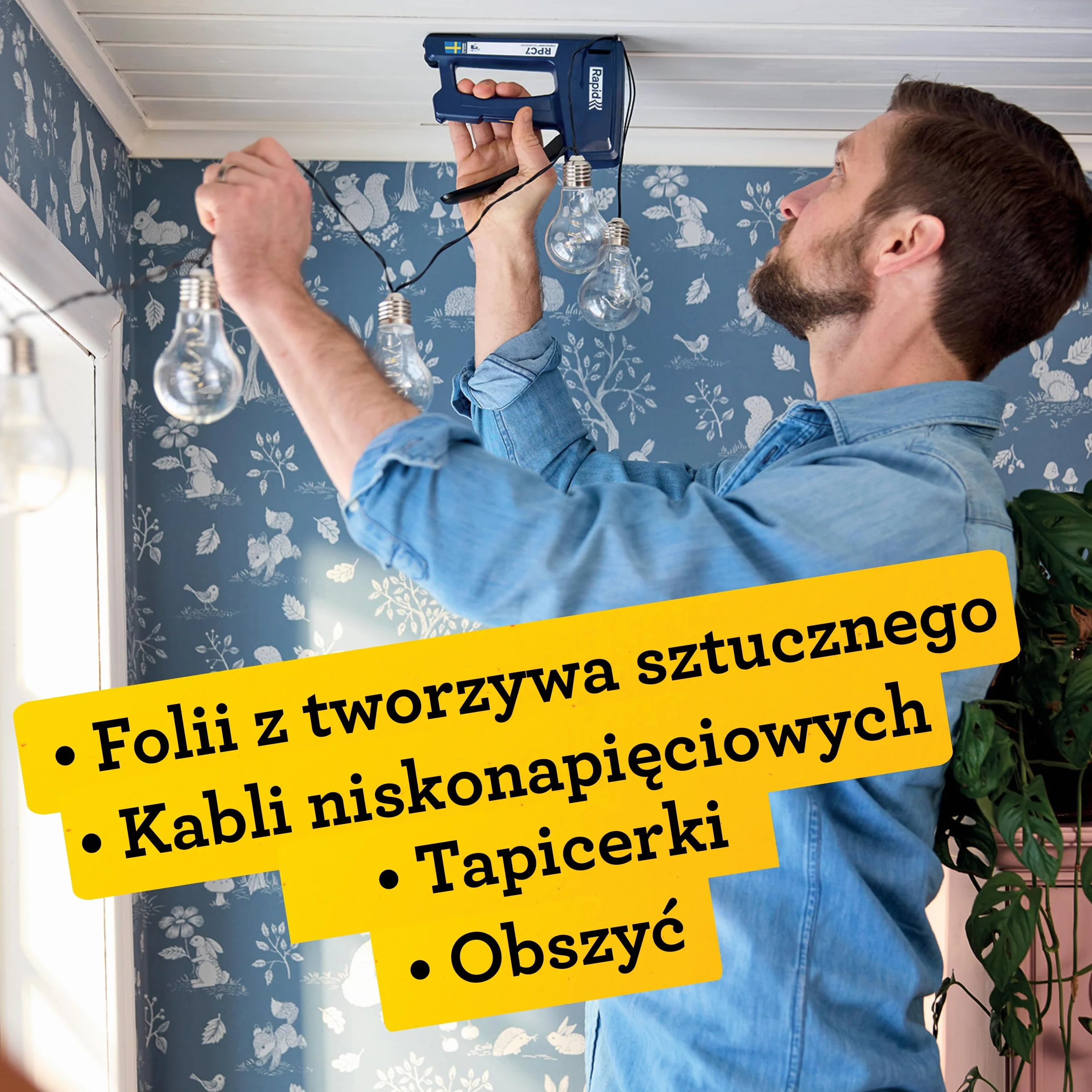 Rapid Cucitrice per fogli in legno resistente - 7 in 1 - Per fai da te, tappezzeria e tappeti - Resistente e leggera - 50% più facile da spremere - Made in Sweden