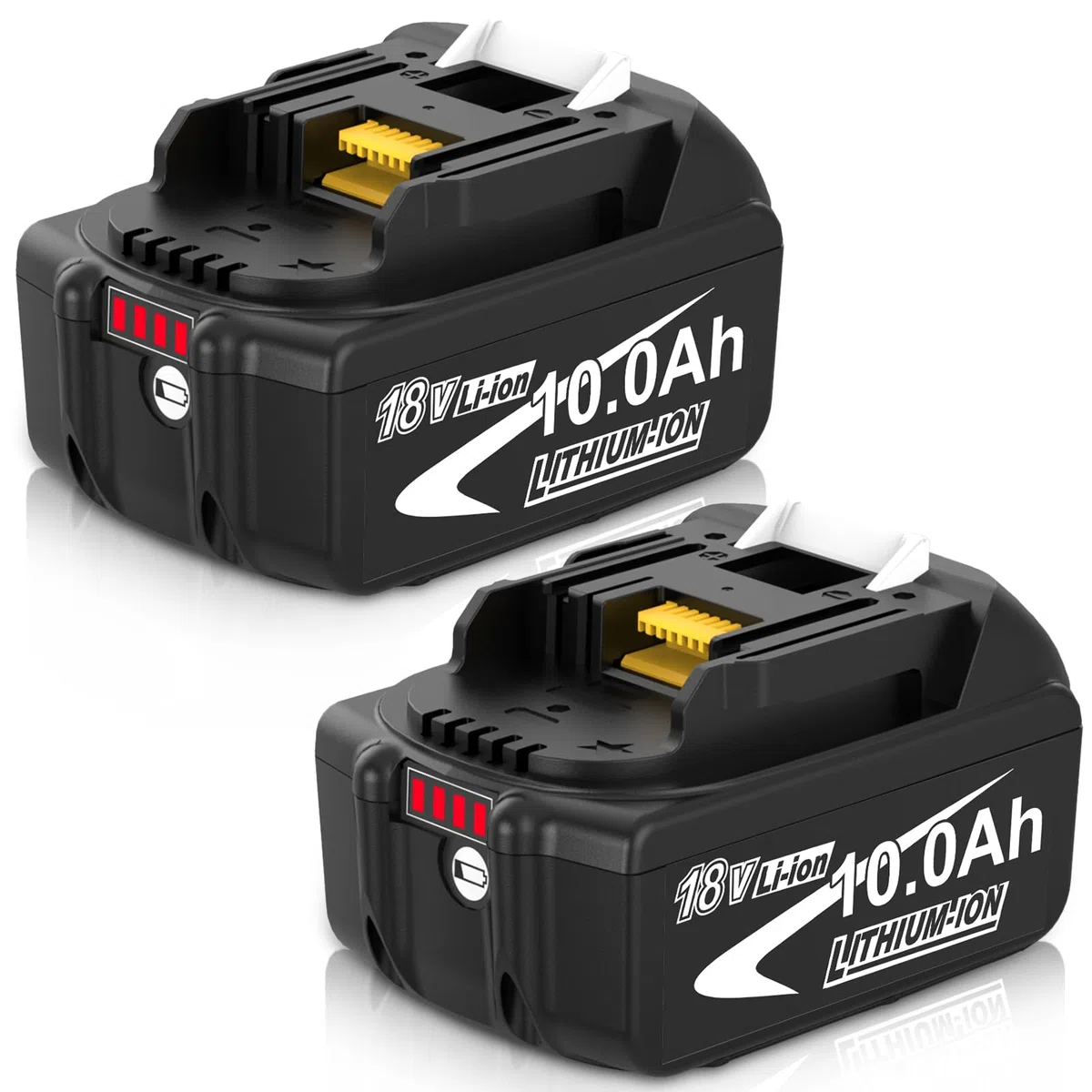 2X 10.0Ah Ricambio per Makita Batteria 18V per BL1860B BL1850B BL1850 BL1860 BL1845 BL1840 e LXT-400 con indicatore LED