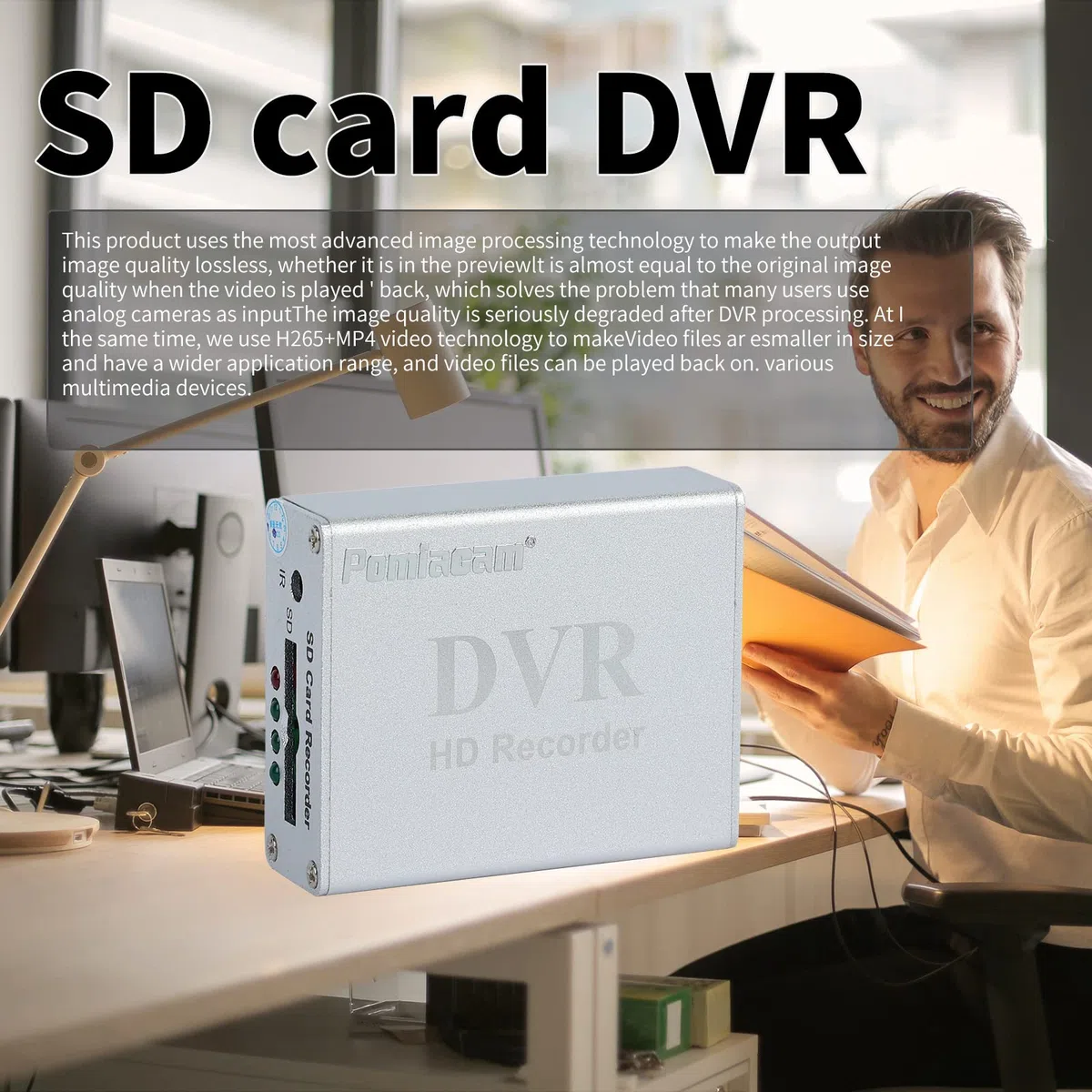 Mini DVR CCTV a 1 canale per videoregistratori con fotocamera digitale in tempo reale per veicoli, schede SD Mini DVR HD a 1 canale D1 Risoluzione H.365 Compressione video per telecamere CVBS Pal NTSC