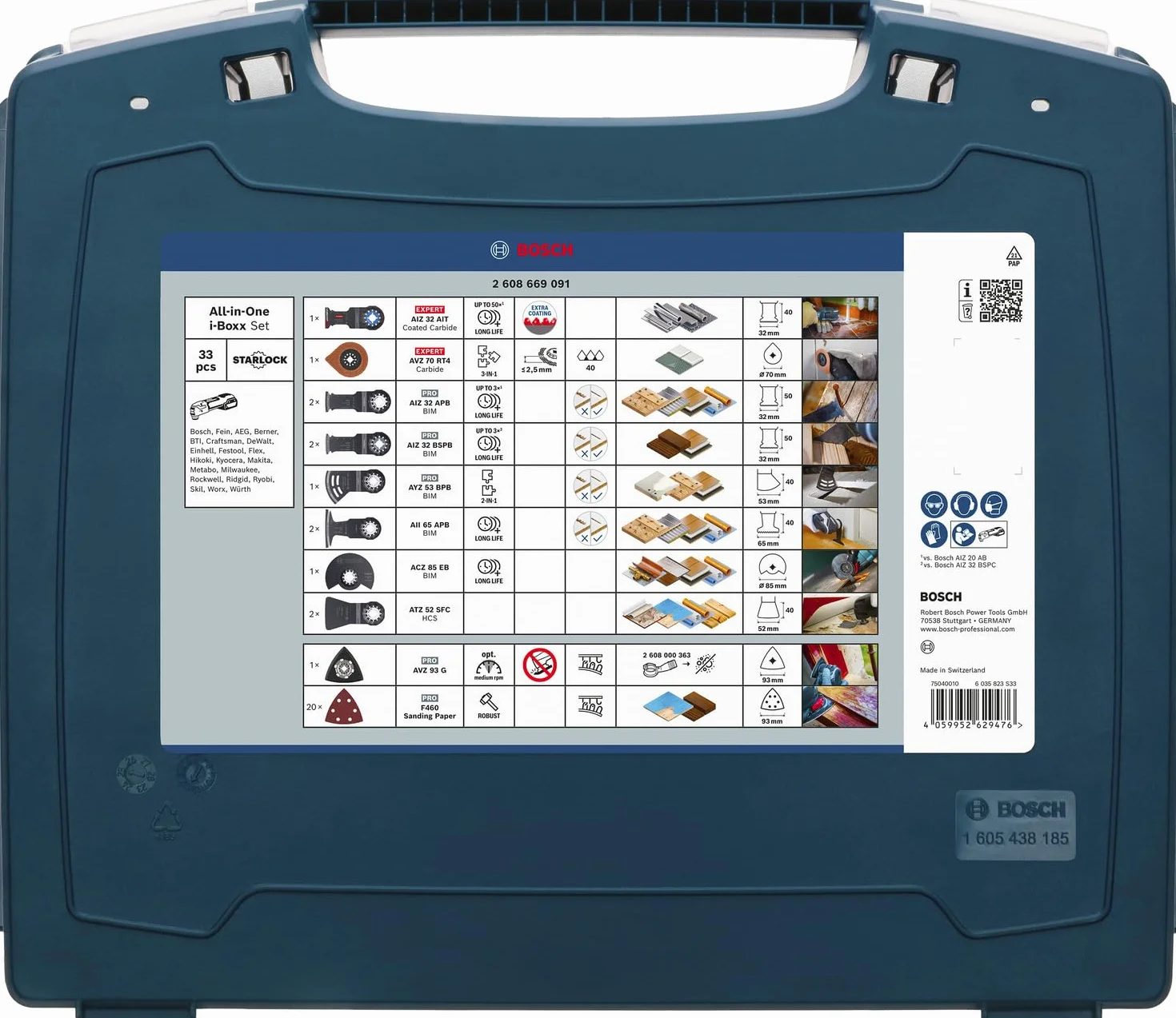 Bosch 33x Set di lame All-in-One i-Boxx, 33 pz (per Tubi in acciaio inossidabile, Tubi e profili in metallo, x mm, Professional Accessorio Utensile multifunzione)