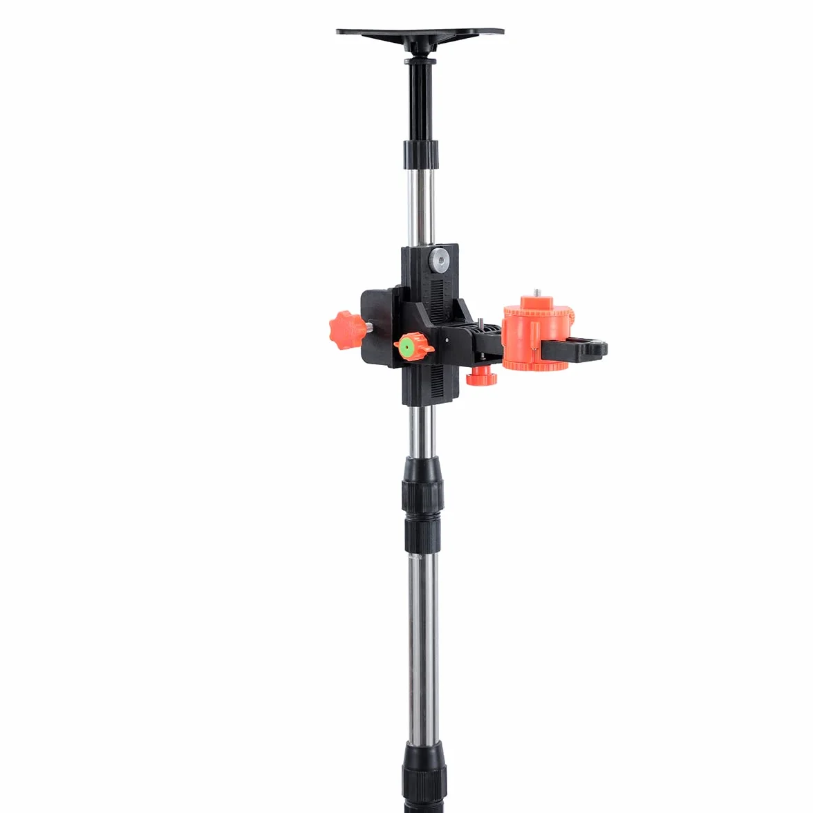 TOPWAY Asta Telescopica per Livella Laser 115-400 cm Acciaio Inossidabile Estensibile dal Pavimento al Soffitto con Supporto e Borsa in Nylon