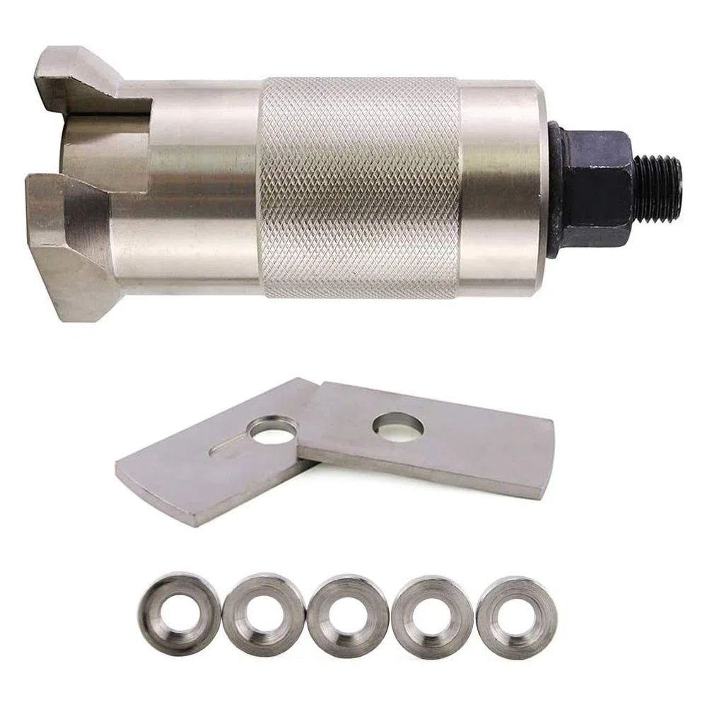 Estrattore di cilindri di serrature professionale per fabbri, con kit composto da viti, flangia, guarnizione, estrattore di cilindri di porte, tirachiodi, in acciaio inox (viti da 4,8 mm)