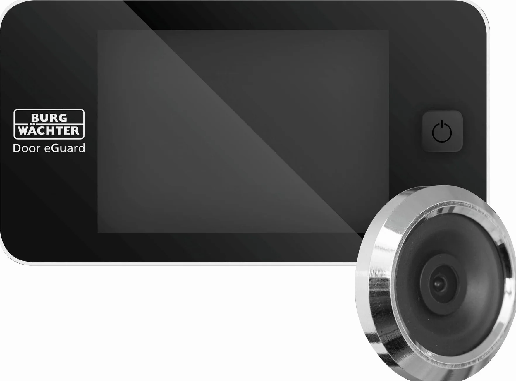 BURG-WÄCHTER Spioncino elettronico Door eGuard, Video sorveglianza esterno, Senza visione notturna, Spessore porte 38-110 mm, Display 3,2", DG 8100, Nero/bianco