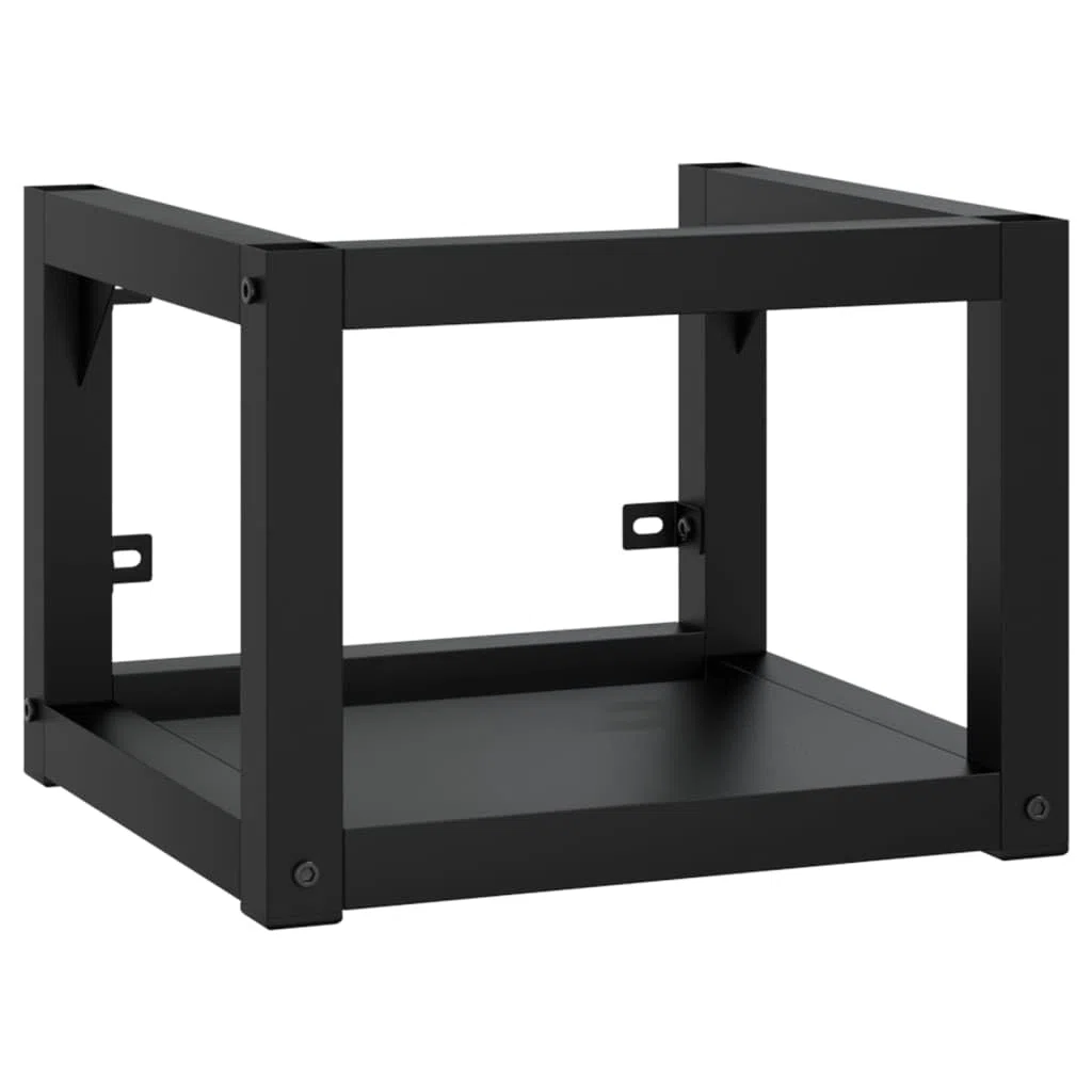 vidaXL Struttura per Lavabo a Parete Nera 40x38x31 cm in Ferro