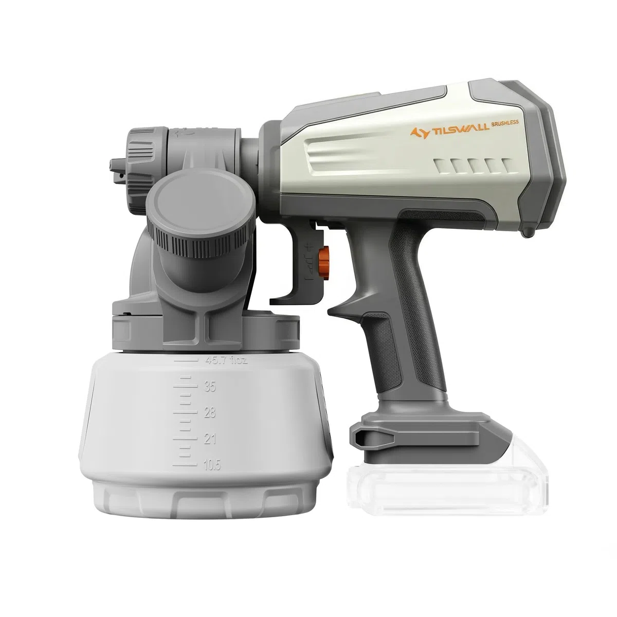 Tilswall Motore Brushless Pistola a Spruzzo per Verniciare Shark700,Spruzzatore Elettrico Senza Fili,con Serbatoio da 1300 ml,Compatibile con Makita 18V (Batteria Non Inclusa),Ideale per Muri, Mobili