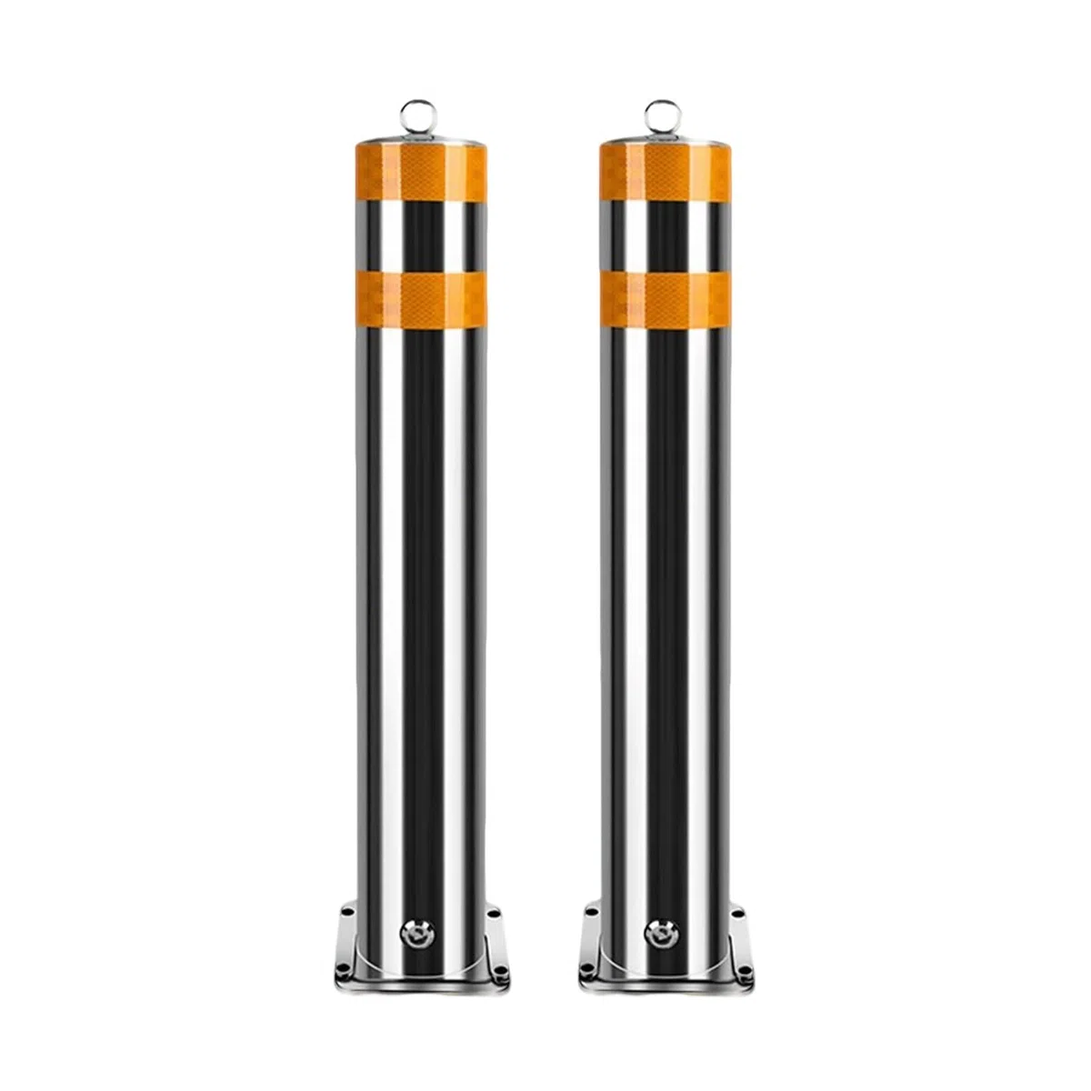 Barriere Parcheggio Dissuasore Di Sicurezza In Acciaio Inossidabile 304, Rimovibile E Bloccabile, Set Da 2 Dissuasori Da Parcheggio - Barriera Traffico Per Interni Ed Esterni(100x7.6cm/39.4x3in)