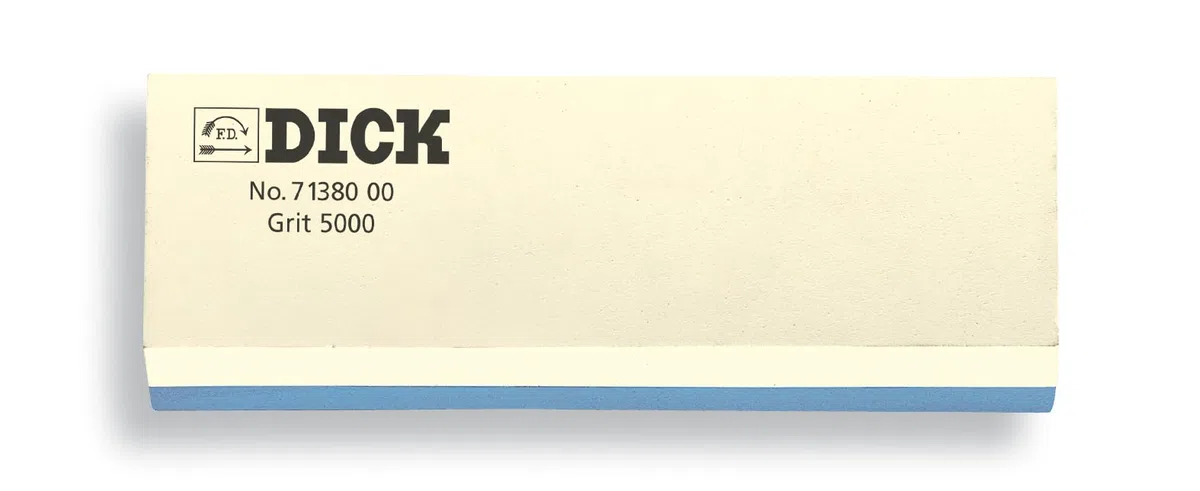 F. DICK Pietra affilatrice a grana 3000/5000, smerigliatrice a umido, con supporto angolare, molto resistente, per una perfetta affilatura, affilatura in spugna, affilatura 71380000, blu