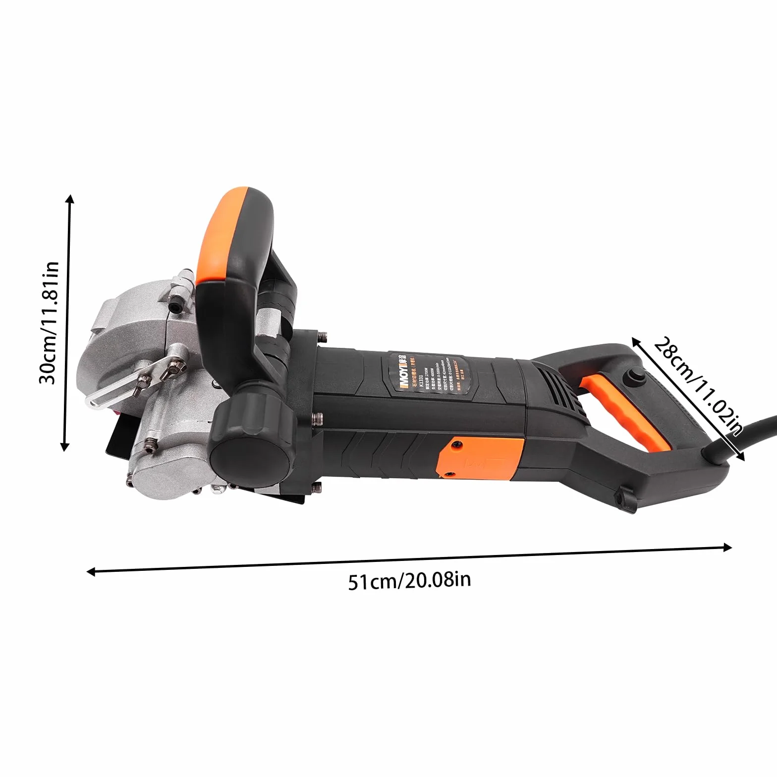 Fresa elettrica per muratura, 4800 W, con 5 lame per sega, fresa a scanalatura, fresatrice a parete in cemento, macchina per il taglio di marmo, granito, cemento