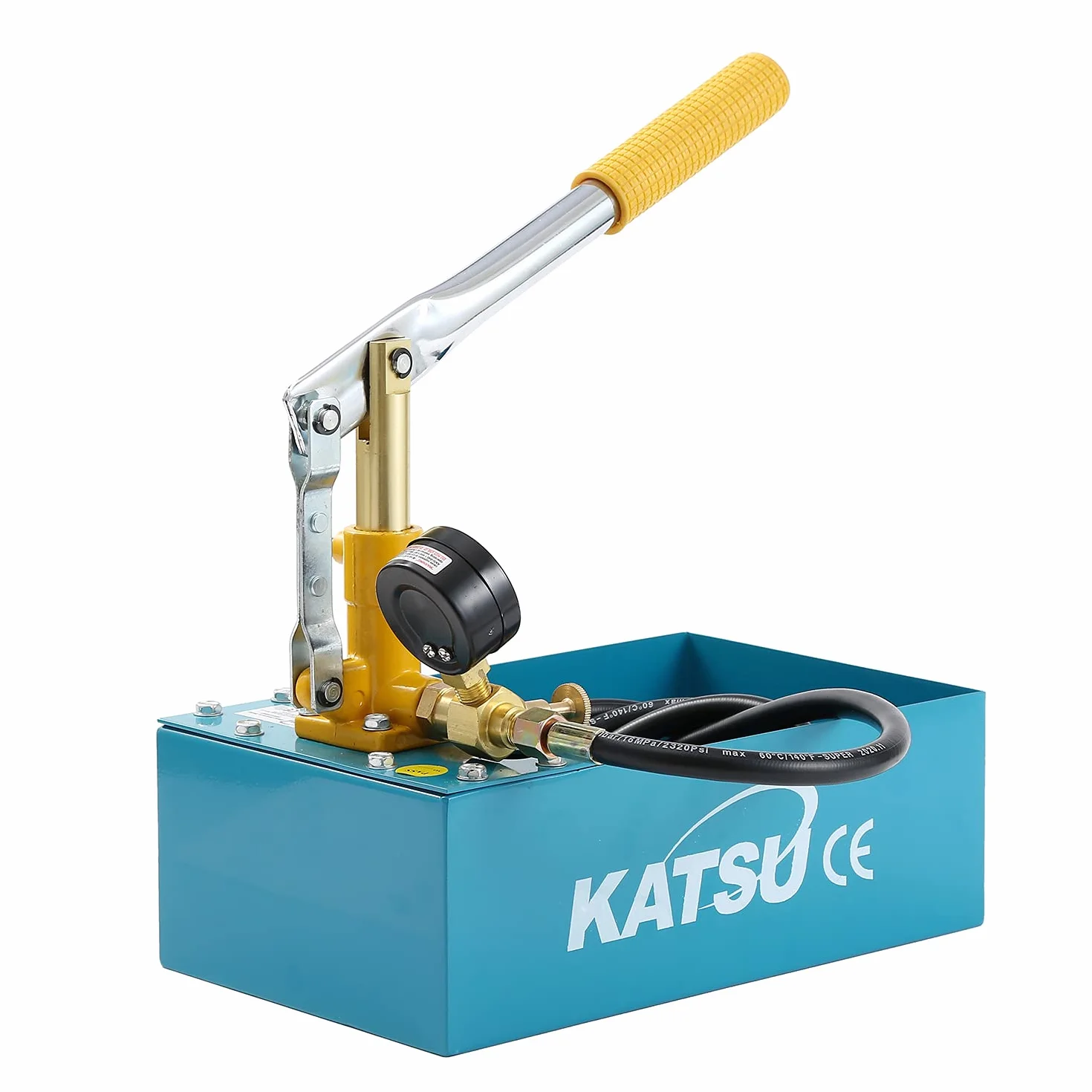 KATSU Pompa di prova della pressione della tubazione, prova di tenuta idraulica 5L 0-50Bar manuale per l'ispezione dell'installazione del sistema di tubazioni dell'acqua calda e fredda 318927