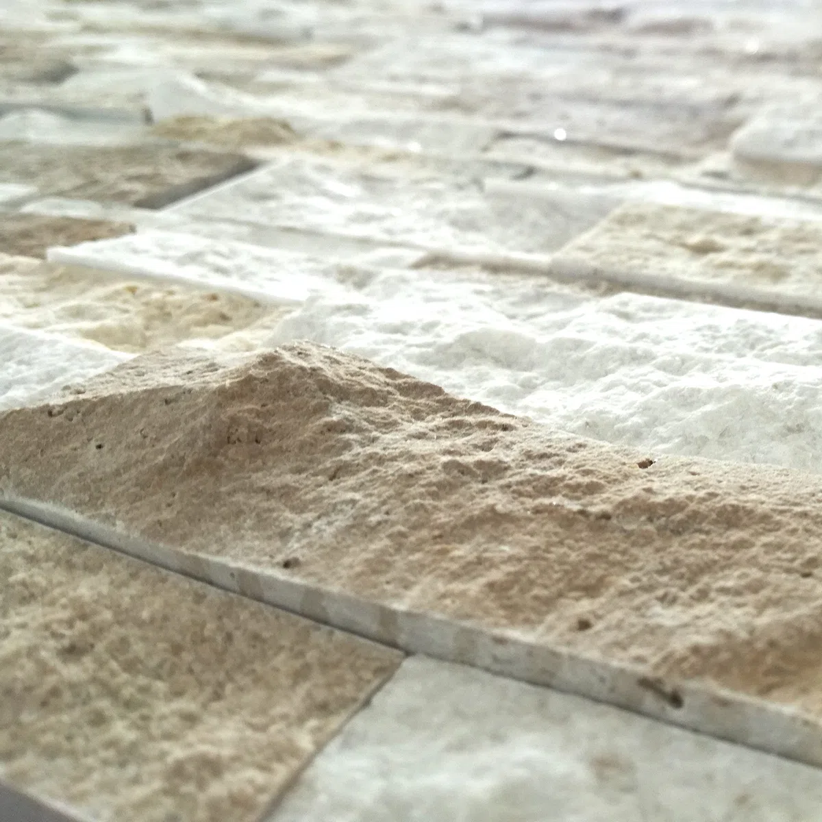 Rivestimento in Pietra Naturale per Parete Decorativo, travertino Color