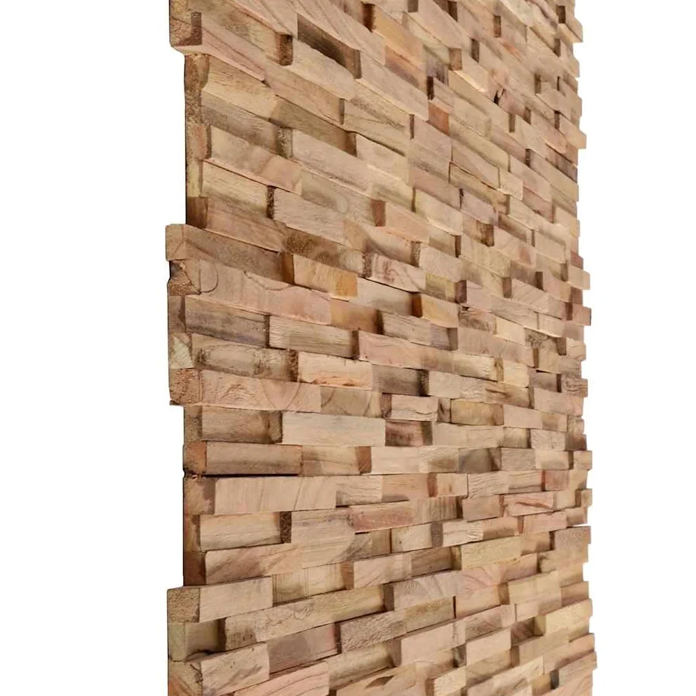 vidaXL Pannelli per Pareti 10 pz 1,08 m² in Legno Massello di Teak