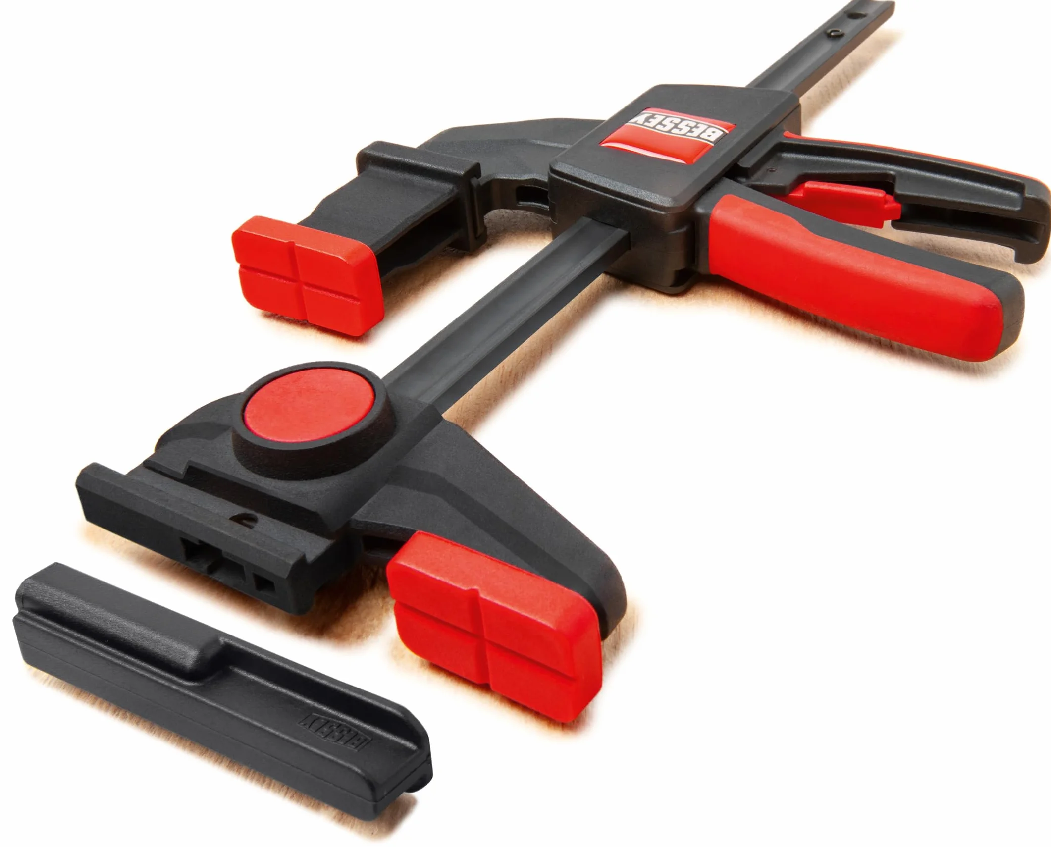 BESSEY Morsetto e morsetto da tavolo EZR15SET, fissaggio di guide ai tavoli di lavoro, adattatore utilizzabile sulla parte superiore/inferiore, peso 0,90 kg