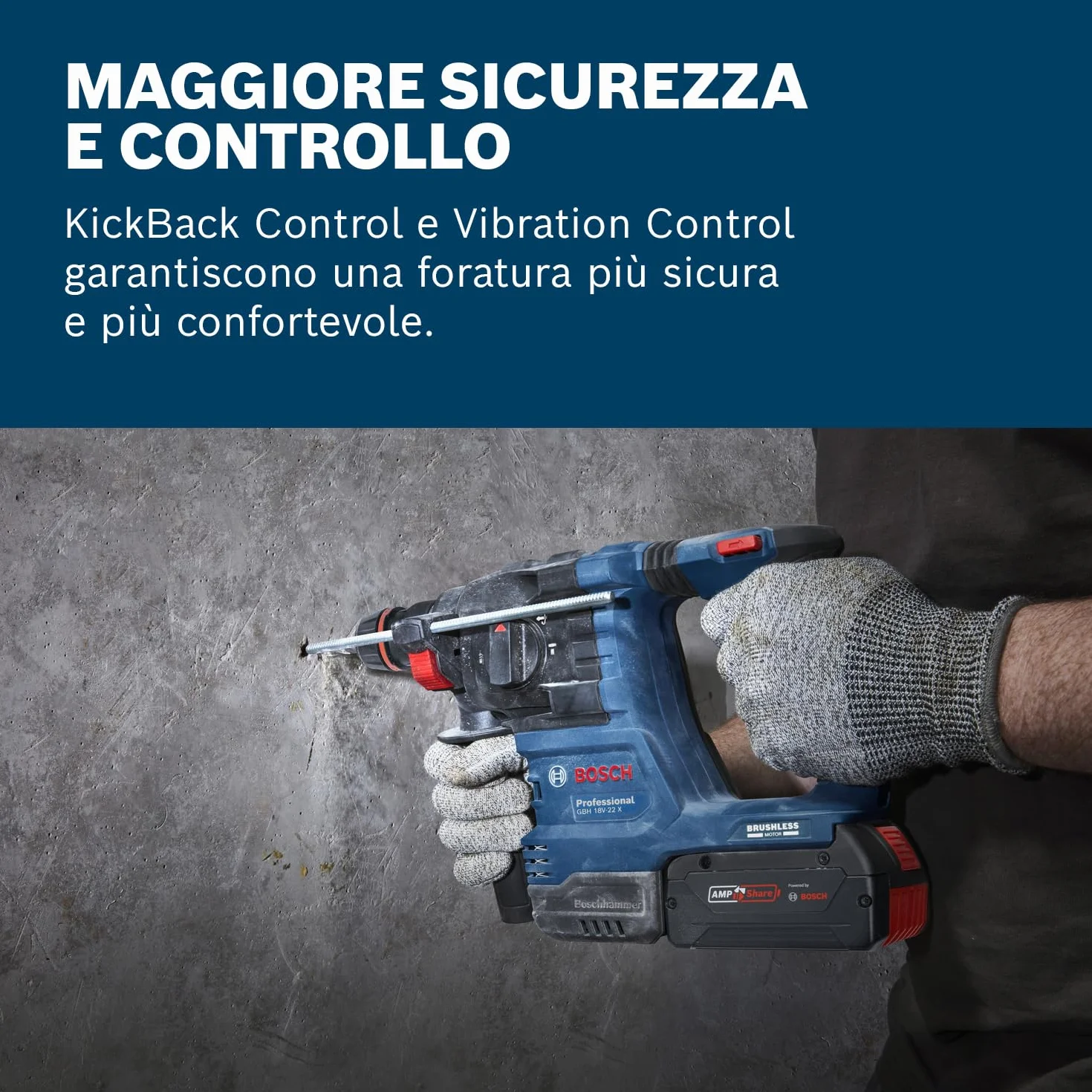 Bosch Professional 18V System Martello perforatore a batteria GBH 18V-22 X