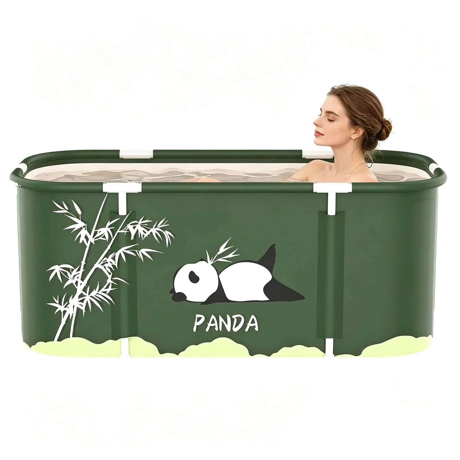 Vasca da bagno pieghevole 115 x 60 x 50 cm, mobile vasca da bagno per doccia, portatile, rimovibile, per bagno caldo e bagno di ghiaccio, per adulti