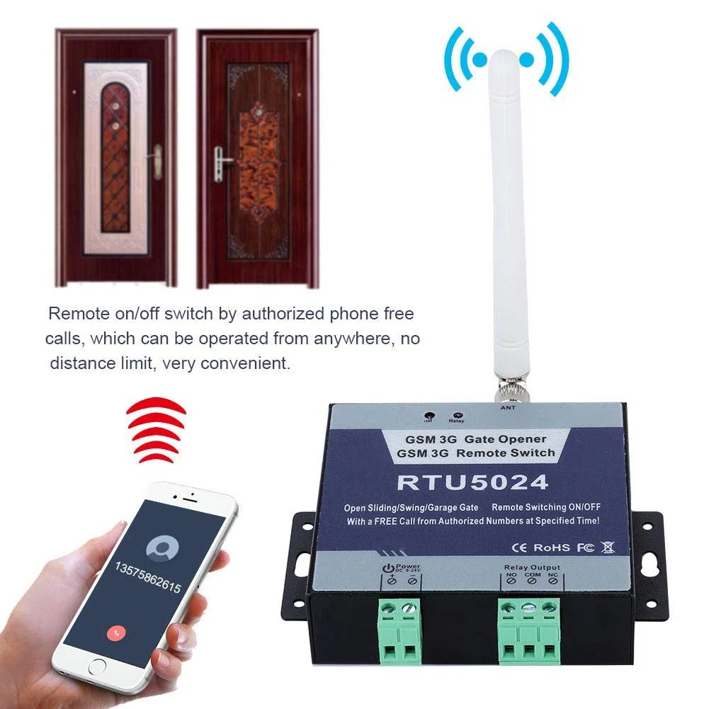Apriporta per cancello GSM, di allarme per controllo accessi di sicurezza domestica con interruttore on/off remoto Chiamata SMS gratuita