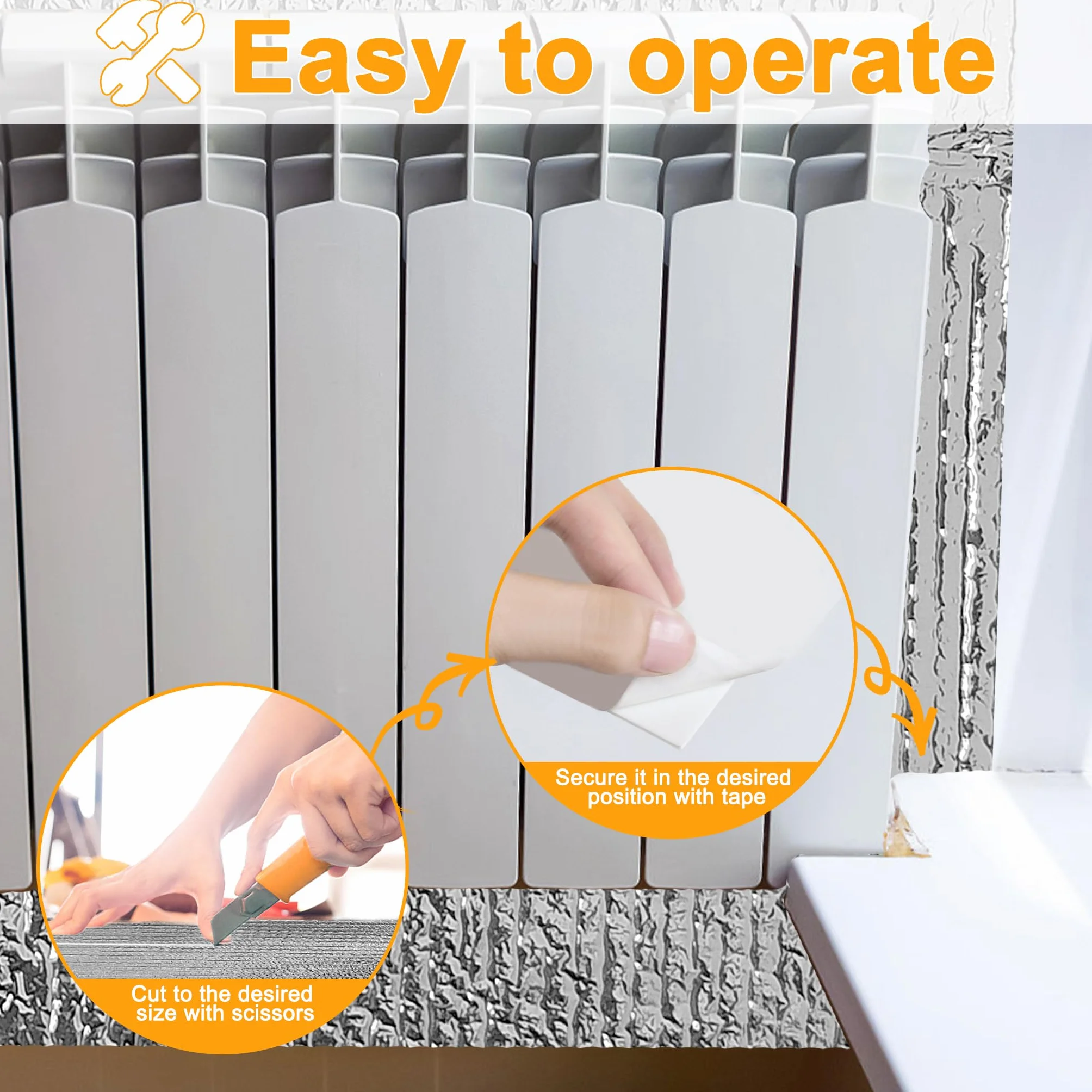 YRHome Pellicola isolante isolante per termosifone, pellicola isolante per riscaldamento a casa, protezione dal freddo, isolamento termico per campeggio, piscina, auto (0,6 x 20 m, 12 ㎡)