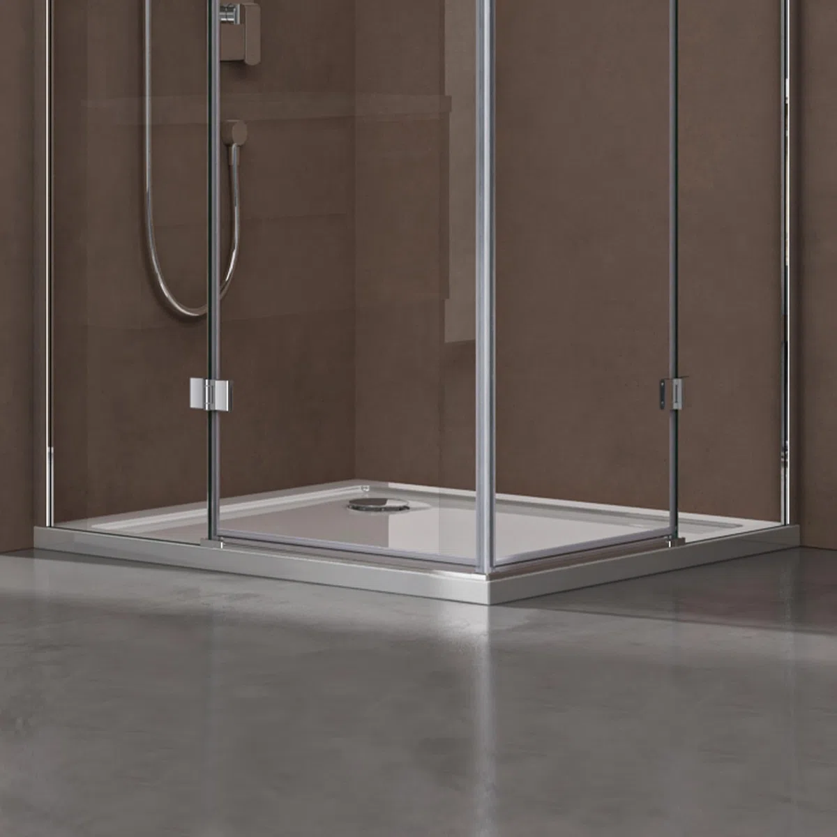 doporro Piatto Doccia 70x70 H 4 cm Quadrato in Acrilico Bianco Design Bordato Resistente a Urti e Graffi - Faro1