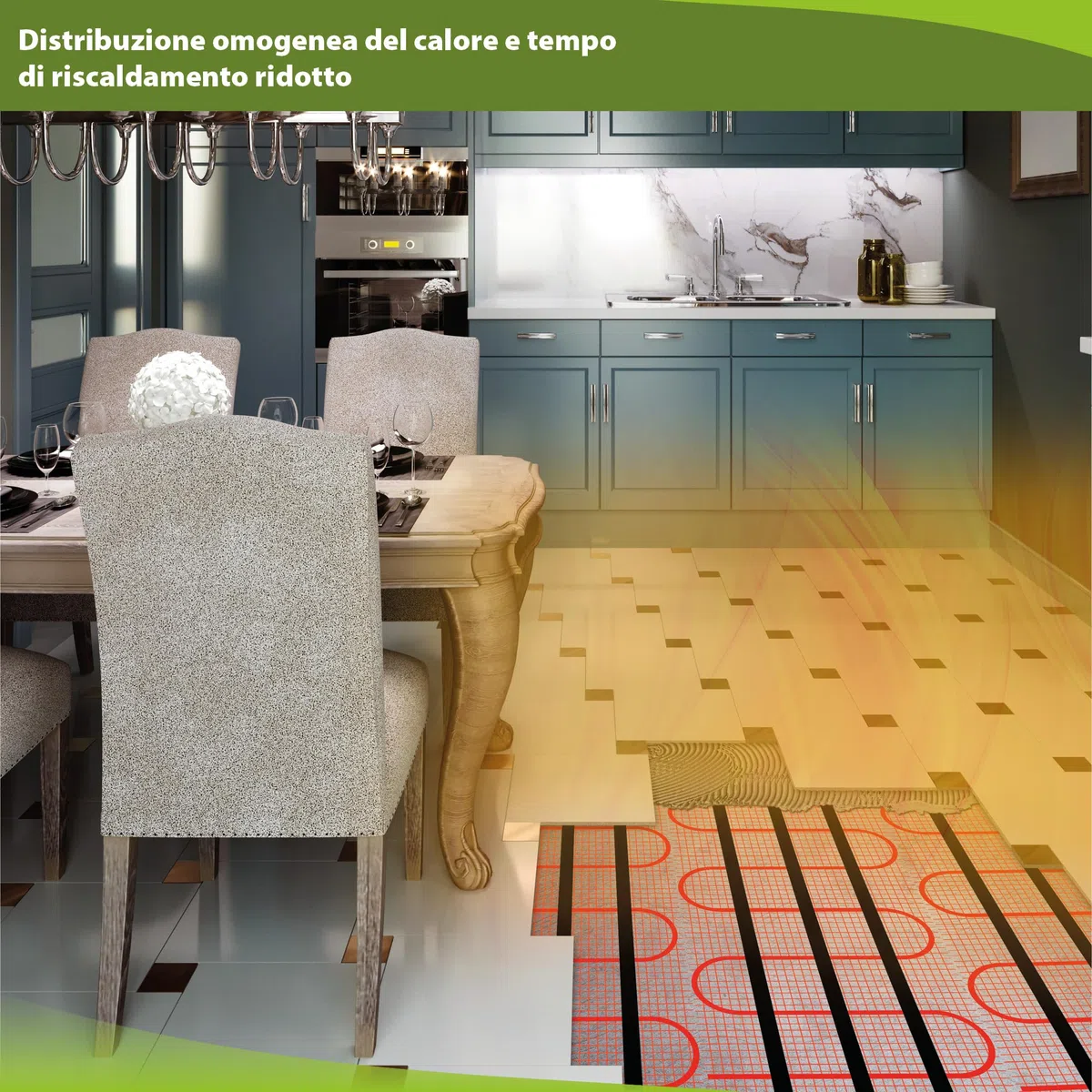 Riscaldamento a pavimento elettrico a buon mercato 1.5 quadrato grande - per piastrelle granito marmo pavimenti in pietra laminato* vinile* tappeto*