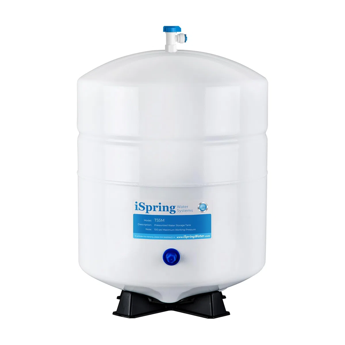 iSpring T55M Serbatoio di Stoccaggio dell'Acqua Pre-pressurizzata Residenziale da 5,5 Galloni per Osmosi inversa