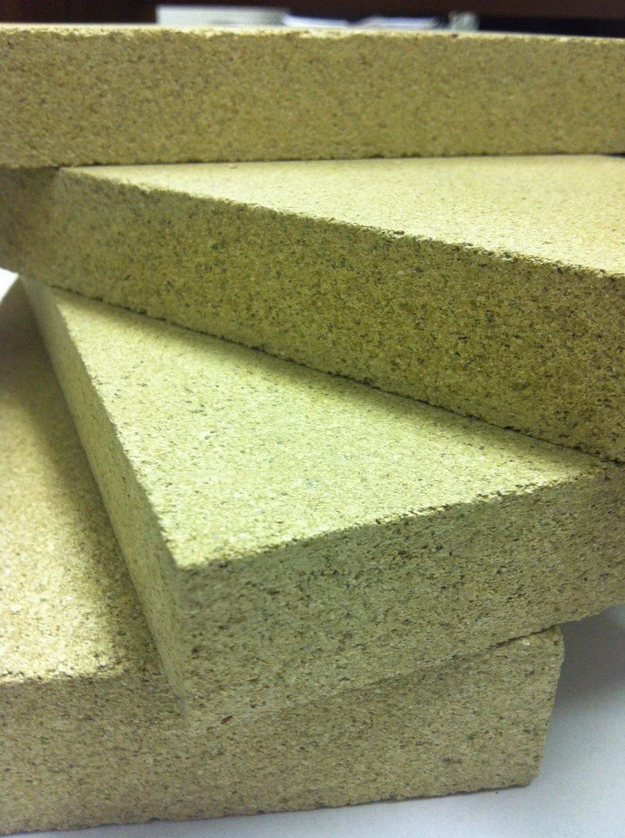 10 Mattoni refrattari in vermiculite, dimensione: 22,9 x 11,4 x 2,5 cm, adatti per le stufe Villager