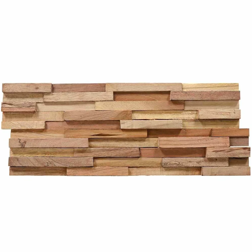 vidaXL Pannelli per Pareti 10 pz 1,08 m² in Legno Massello di Teak