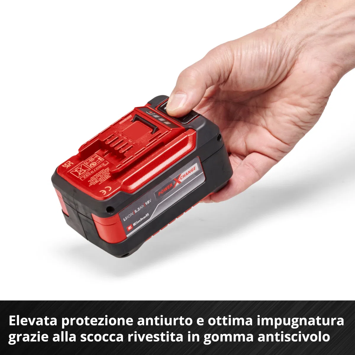 Originale Einhell 18V batteria 5,2Ah Power X-Change Plus (18 V, 5.2 Ah, 1260 W, senza caricabatteria)