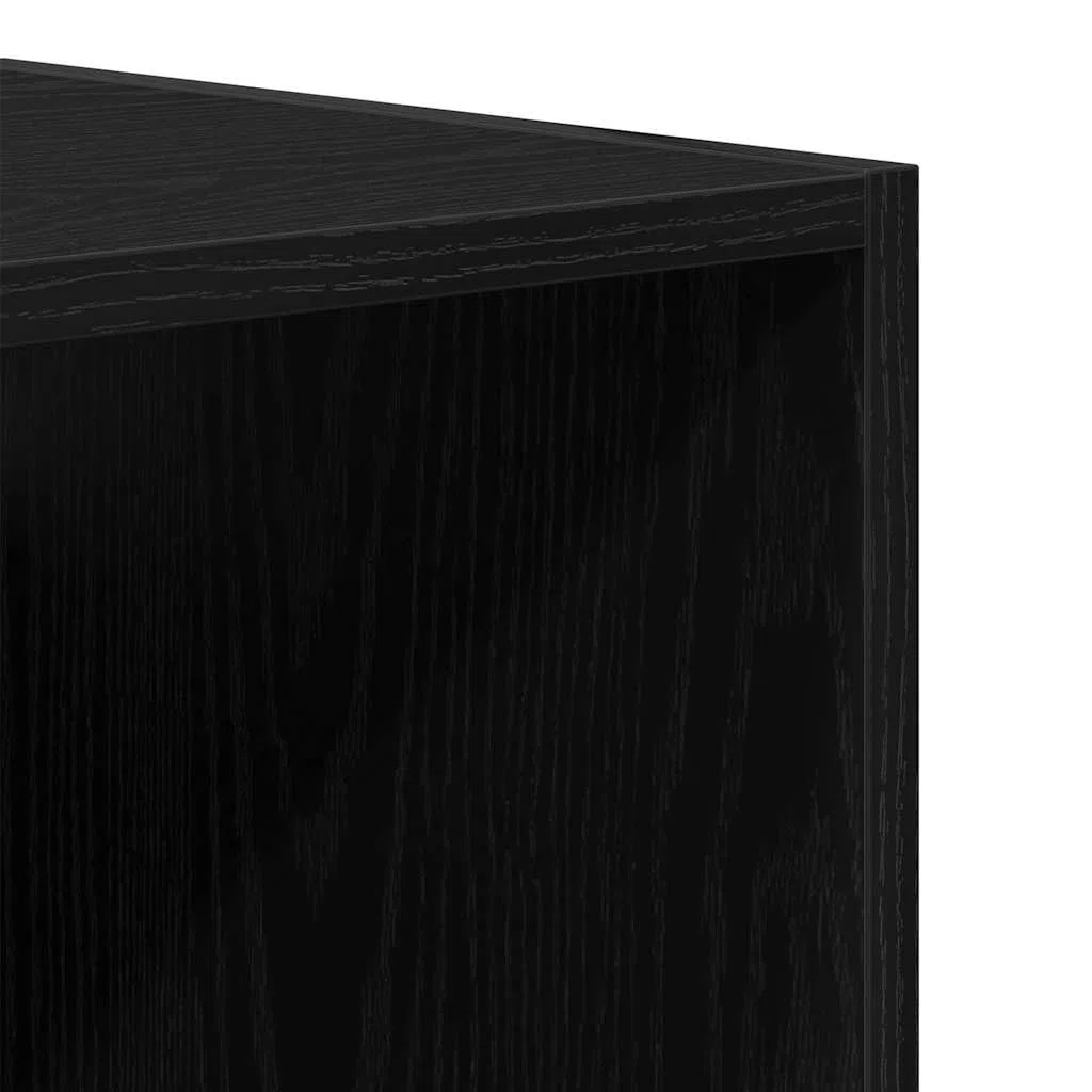 vidaXL Mobiletto da Parete Appeso Rovere Nero 69,5 x 32,5 x 90 cm, Sala da Pranzo, Mobile Rettangolare Moderno, armadietto a Muro, Elegante Arredamento salvaspazio