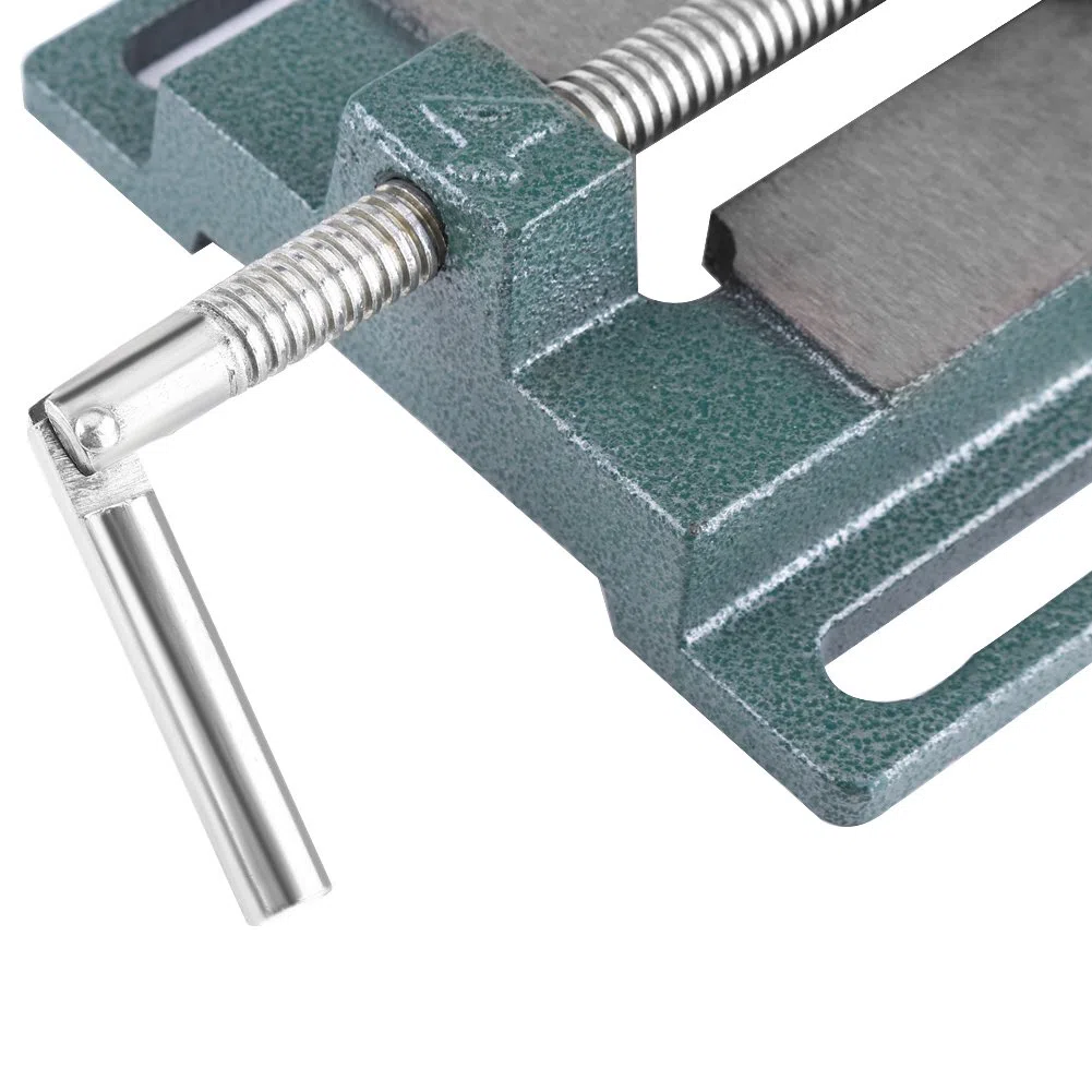 Zerone Morsa per Trapano a Colonna, Panca Pinza Morsa Apertura Parallela Tavolo Mandibola 110 mm, Larghezza di Mandibola 20 mm, Grigio