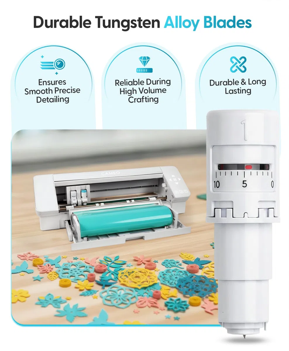 Silhouette AutoBlade 2 - Confezione da 3 lame per l'uso con Cameo 4 con una prova di 30 giorni per Smart- Silhouette
