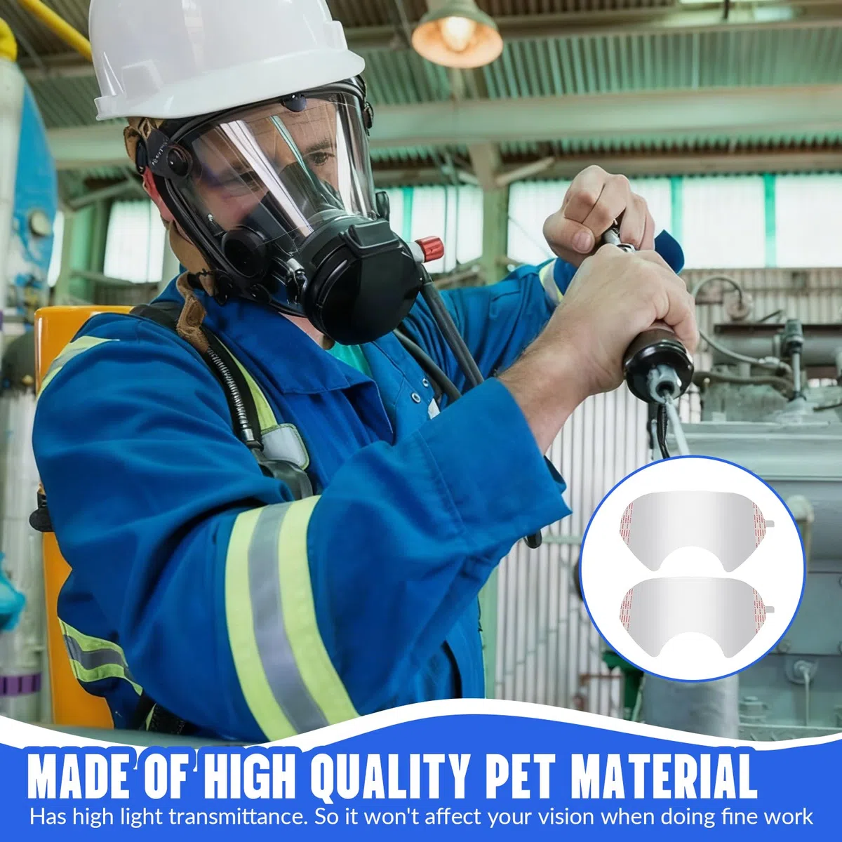 50 coperture per lenti a strappo, pellicola protettiva per maschera respiratoria integrale da 3 m serie 6885 6800 6900 6000