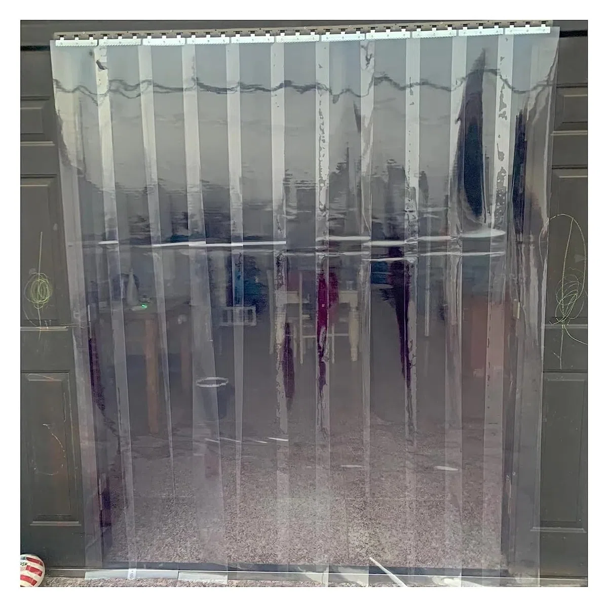 Strisce per Tende in PVC Trasparente/Tenda per Porta a Strisce di Plastica Robusto Strisce in PVC Tenda per Porta a Strisce in Vinile per Fabbrica, Box Auto(180x230cm)