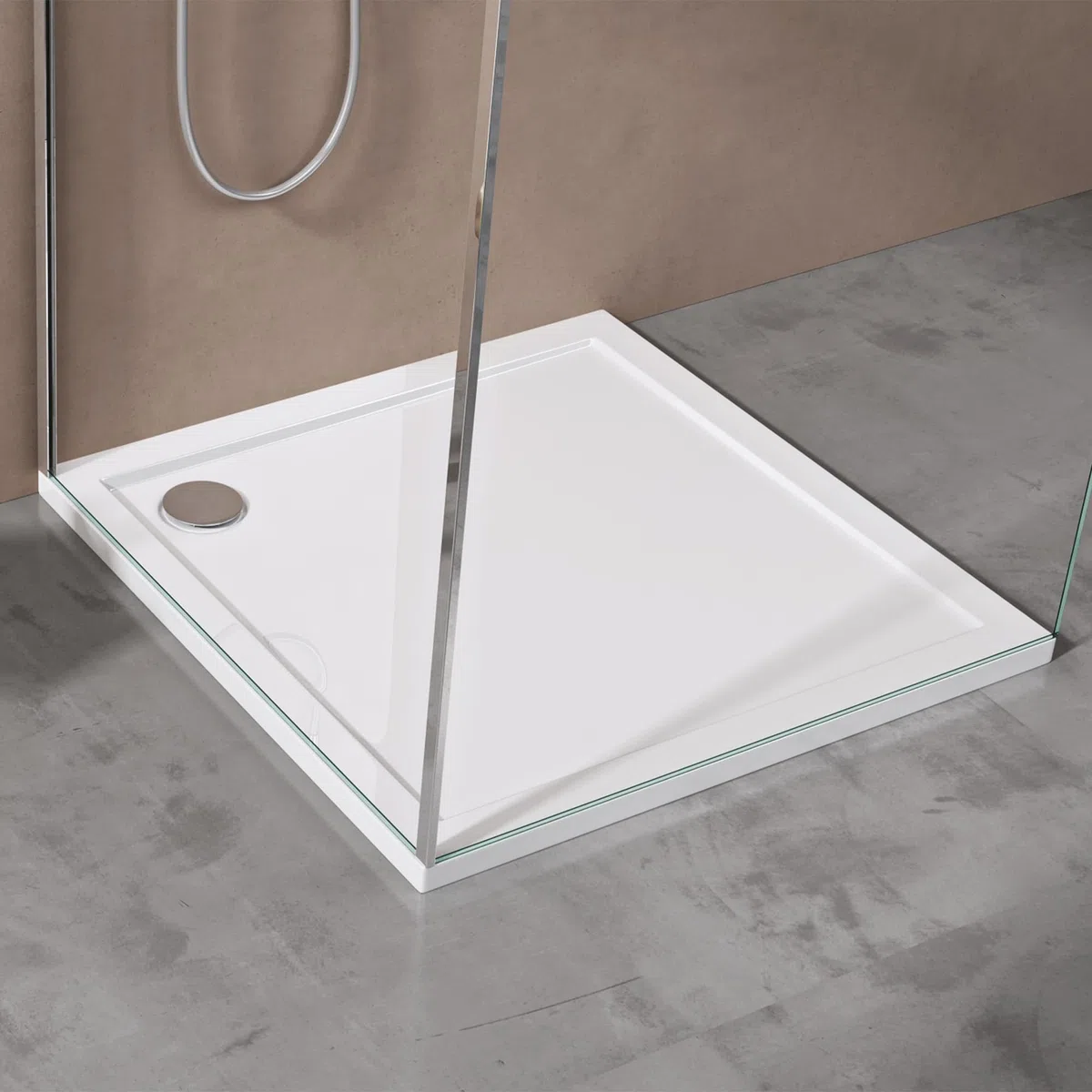 doporro Piatto Doccia 70x70 H 4 cm Quadrato in Acrilico Bianco Design Bordato Resistente a Urti e Graffi - Faro1