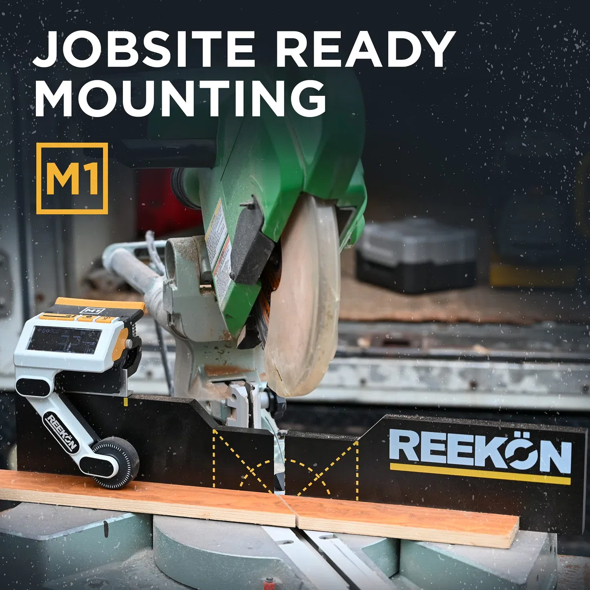 REEKON Recinto adattatore calibro M1, consente il montaggio del calibro M1 su un'ampia varietà di troncatrici e troncatrici, punto di montaggio in alluminio