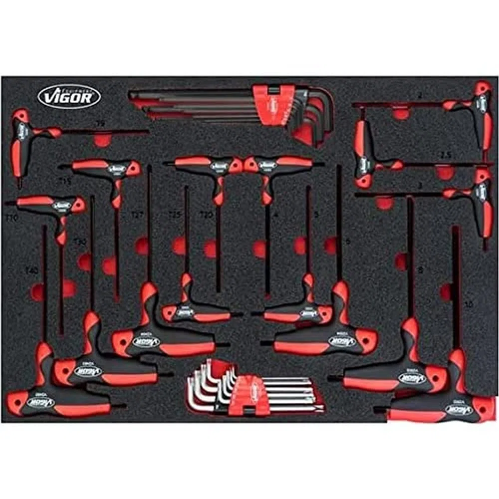Vigor Vigor_V5175 - Set di cacciaviti con impugnatura a T e cacciavite a gomito